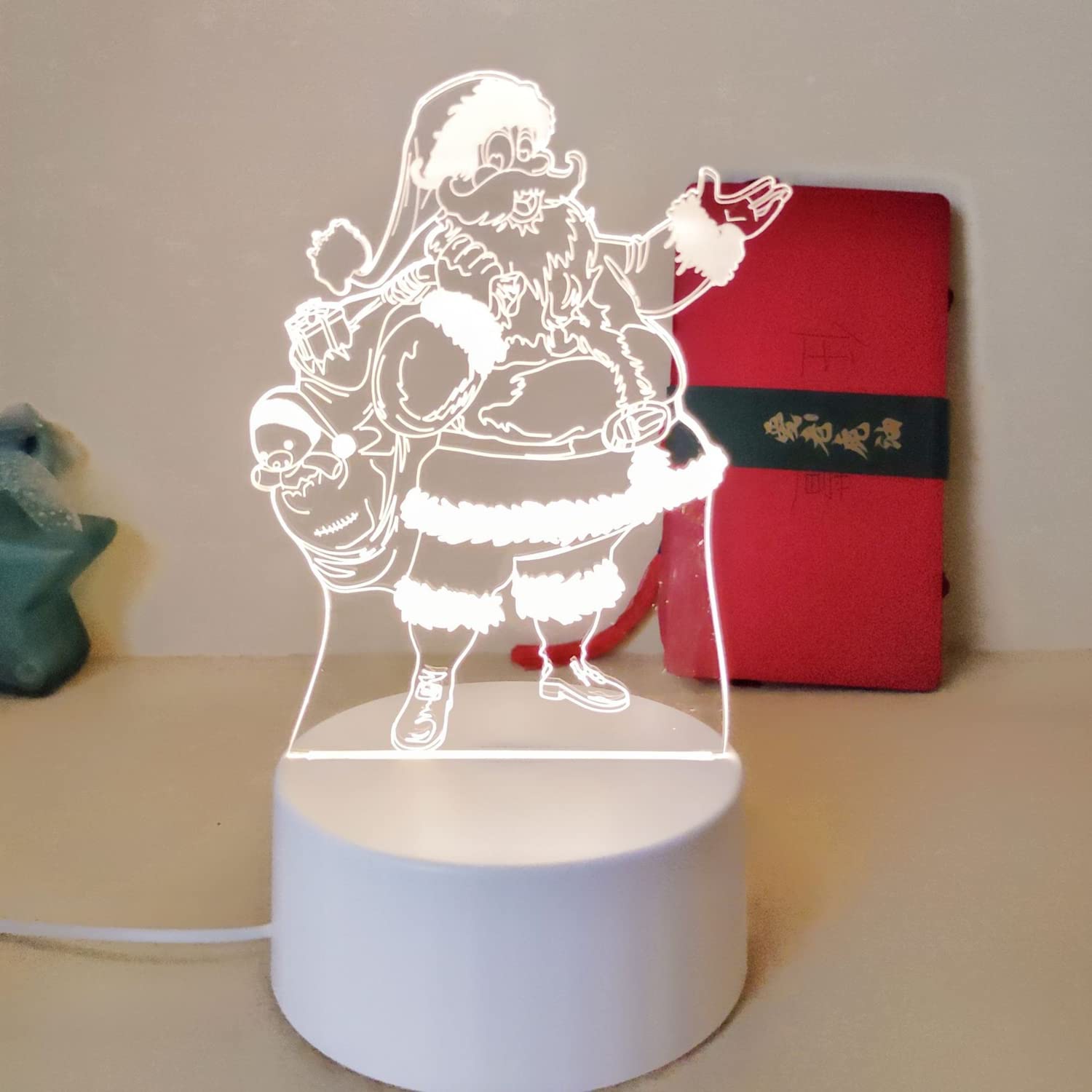 **7-Color Changing LED Night Light - 3D Cartoon Acrylic Table Lamp for Kids Room Decor | Cute Visual Atmosphere Light for Boys & Girls Bedroom | Perfect Christmas & Birthday Gift Idea for Sleeping, Nursery, Study Room**