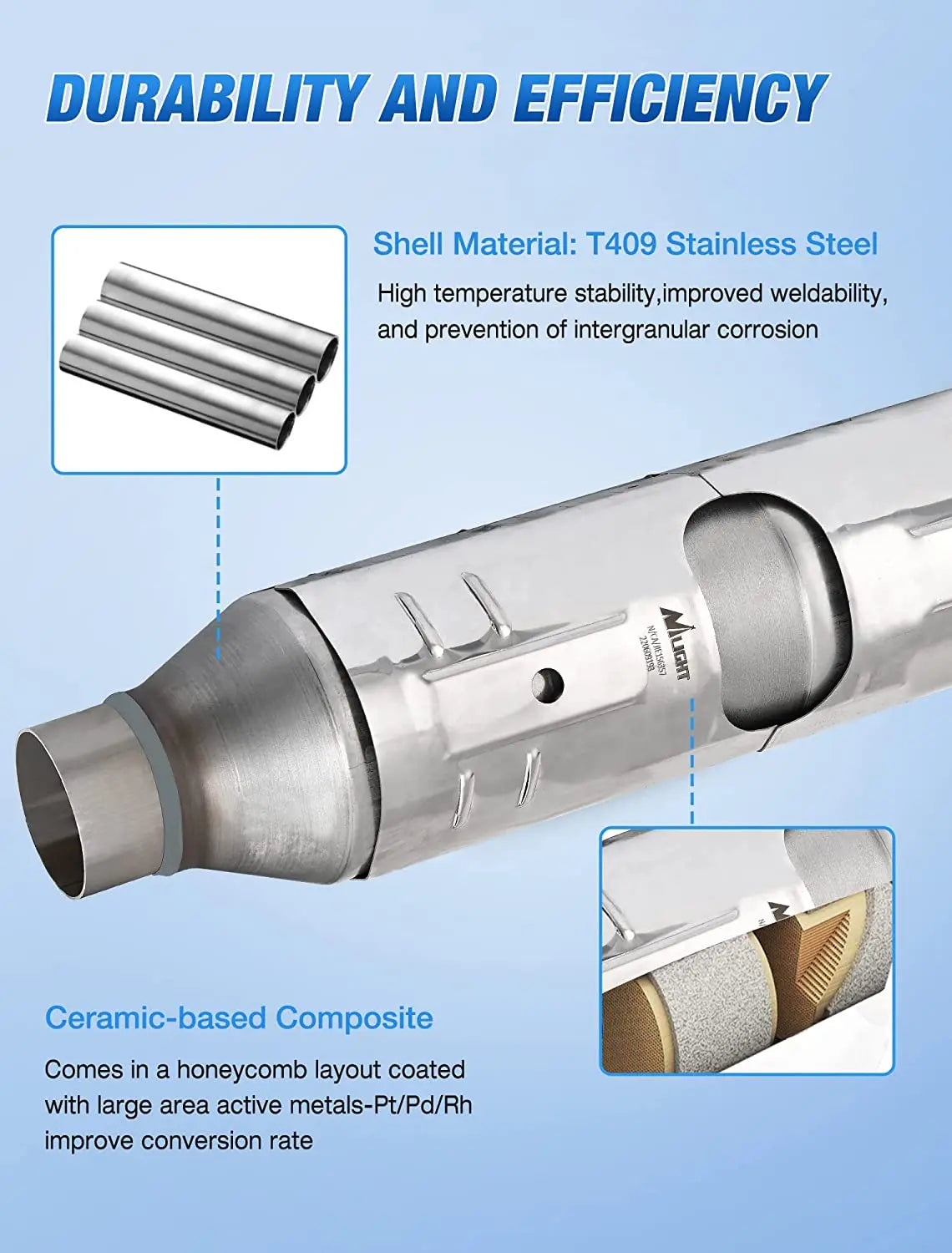 High-Quality Catalytic Converter for 2000-2007 Ford F250 F350 Super Duty 6.8L & 5.4L V8 Engines - Direct Fit Replacement for Improved Emissions & Performance - Perfect for Off-Roading, Towing & Daily Driving