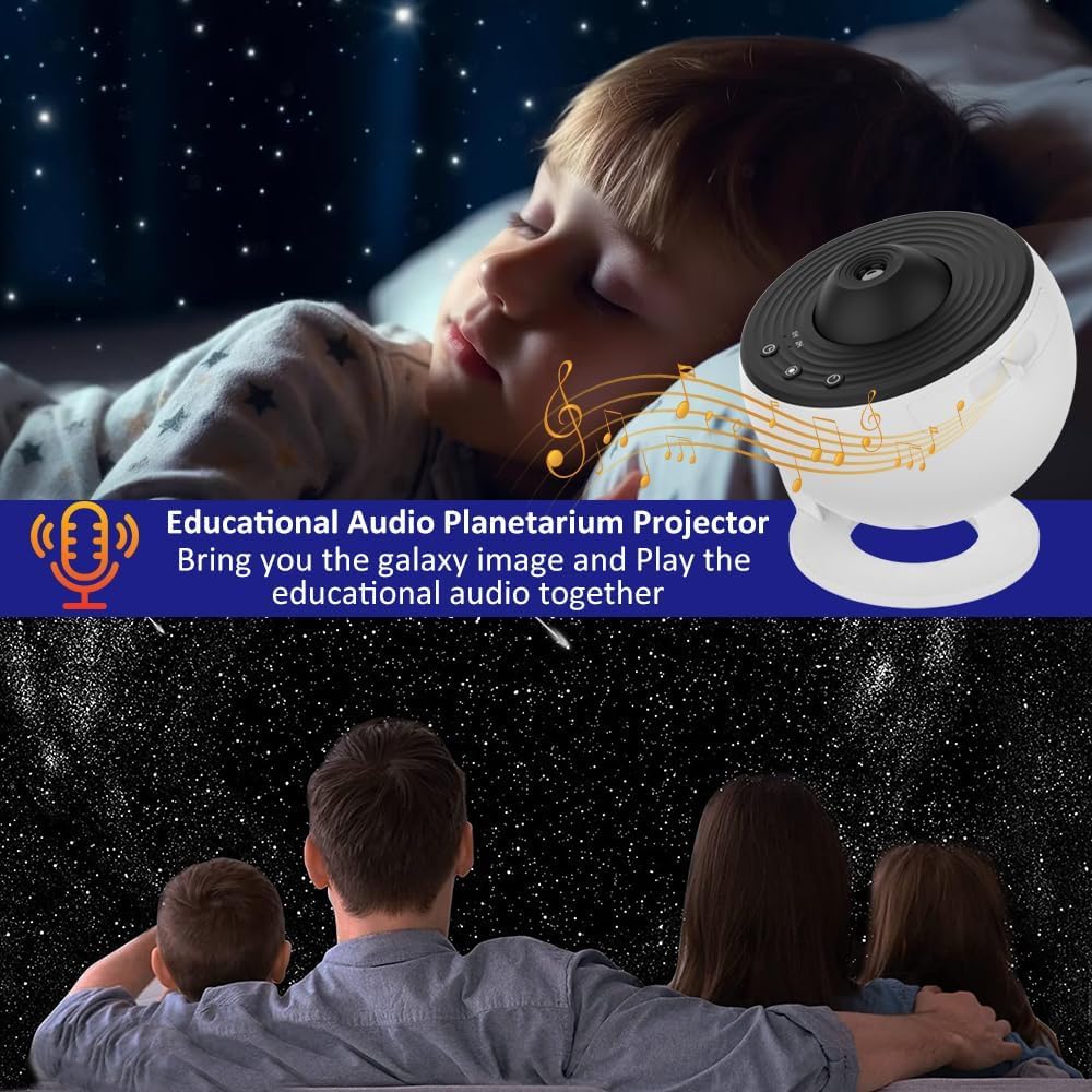 4K Elec3 Star Projector - Ultra Clear Galaxy Night Light with 12 Replaceable Discs, 360° Rotation Planetarium Projector for Bedroom & Kids Room | Perfect for Stargazing, Relaxation, Birthday & Valentine's Gift