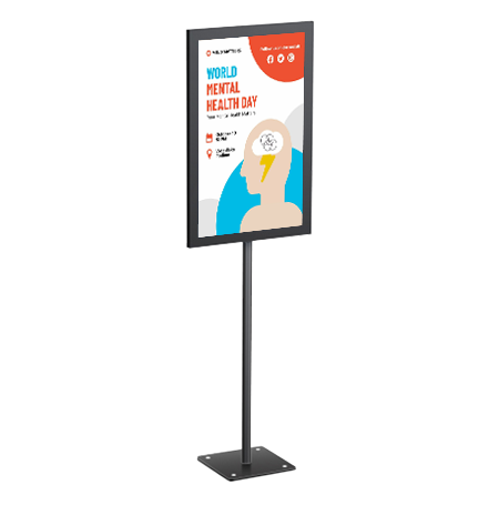8.5x11 Inch Lightweight Countertop Pedestal Display Stand - Two-Sided Fixed Height Acrylic Sign Holder for Retail Stores, Restaurants & Trade Shows