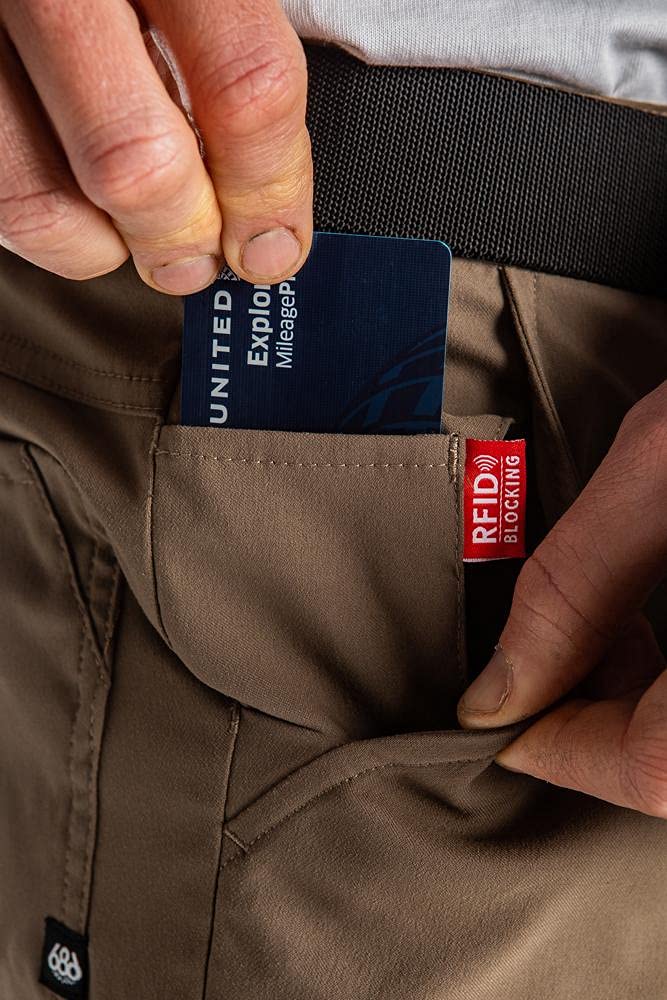 686 Men's Everywhere Travel Pants - Slim Fit Cargo Pants with 10 Functional Pockets | Perfect for Hiking, Commuting & Outdoor Adventures
