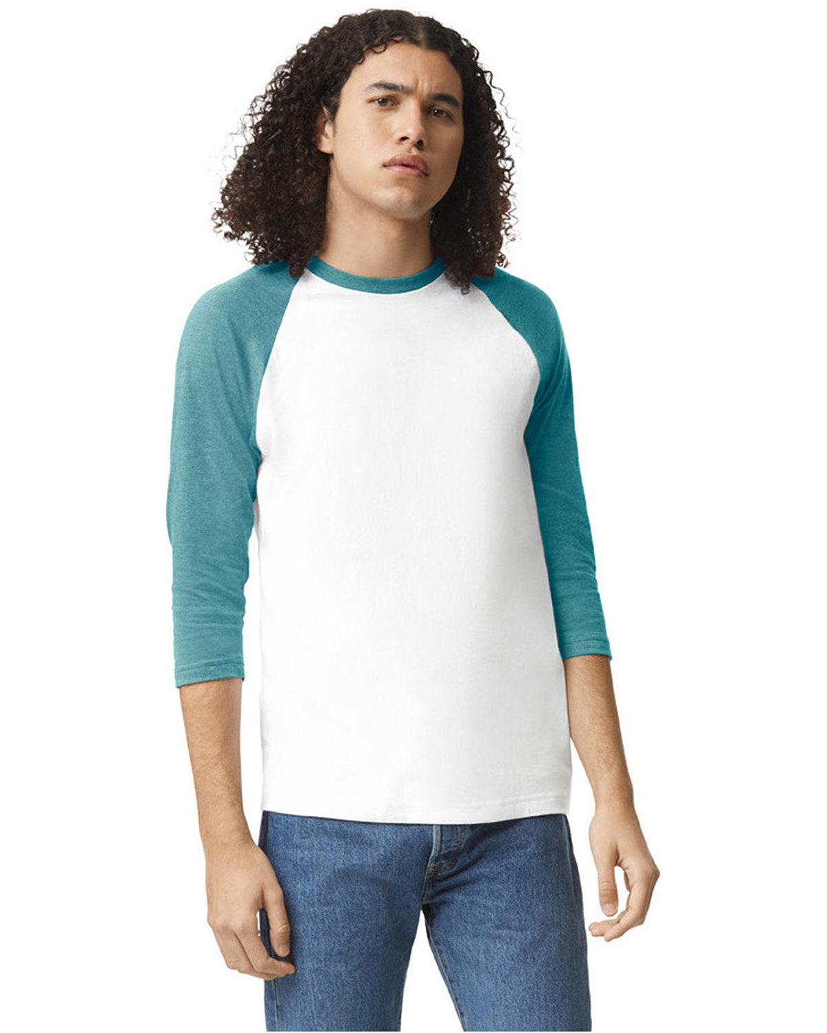 American Apparel 2003CVC Unisex Raglan T-Shirt | Soft Cotton Blend Tee for Men & Women | Perfect for Casual Wear, Gym & Everyday Outfits