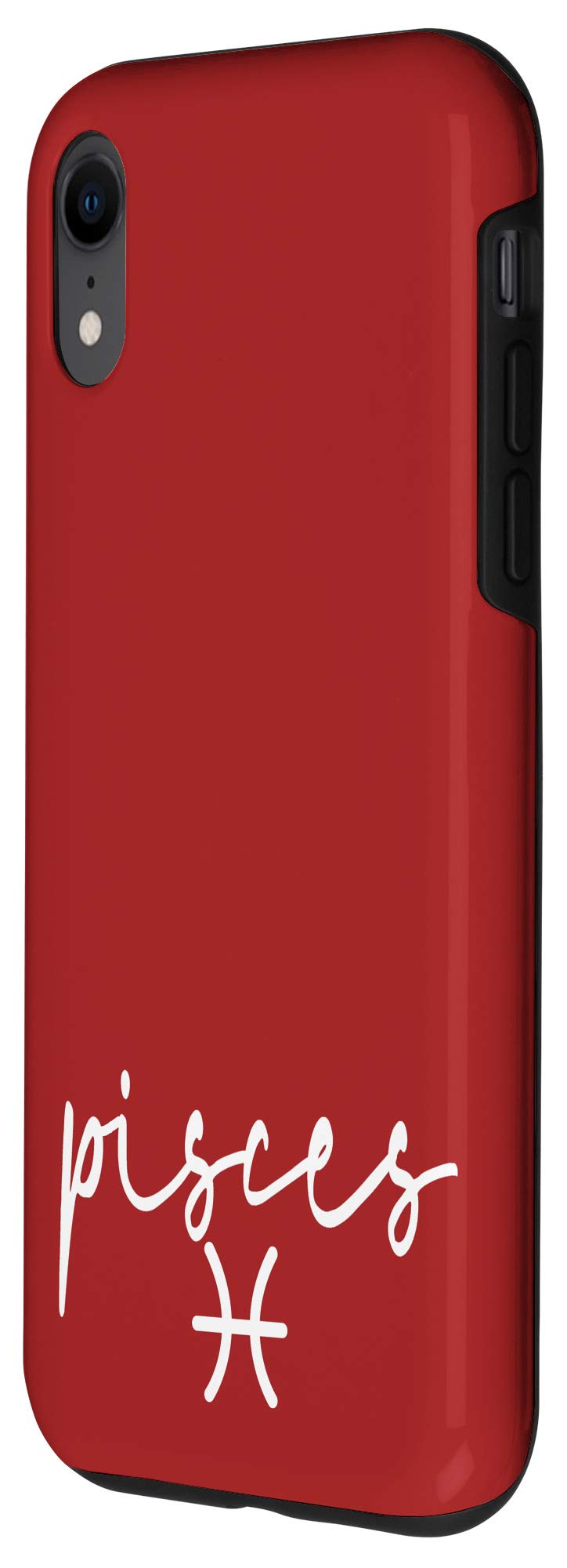 Premium iPhone XR Phone Case - Pisces Horoscope Design in Red & Maroon | Durable Protection for Everyday Use | Perfect Gift for Astrology Lovers