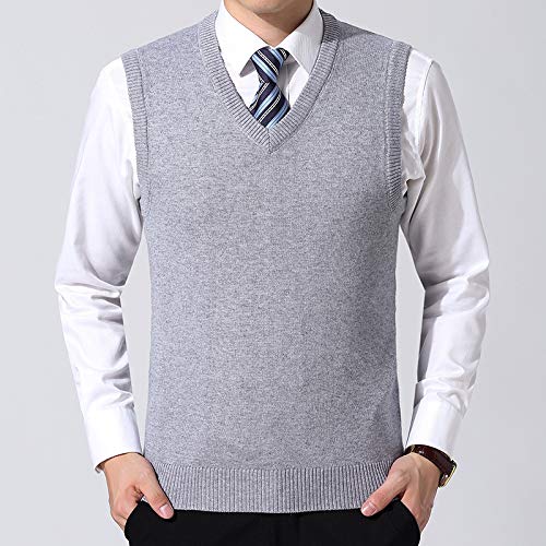 Men's Purple Knitted Sleeveless Sweater Vest - Asian Size XXXL, Comfortable Pullover Waistcoat for Casual Wear, Office & Winter Layering