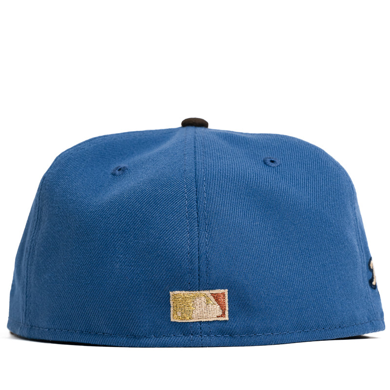 New Era x Politics St. Louis Cardinals 59FIFTY Fitted Hat - Indigo/Brown - Official MLB Baseball Cap for Men - Perfect for Games, Streetwear & Fan Collections