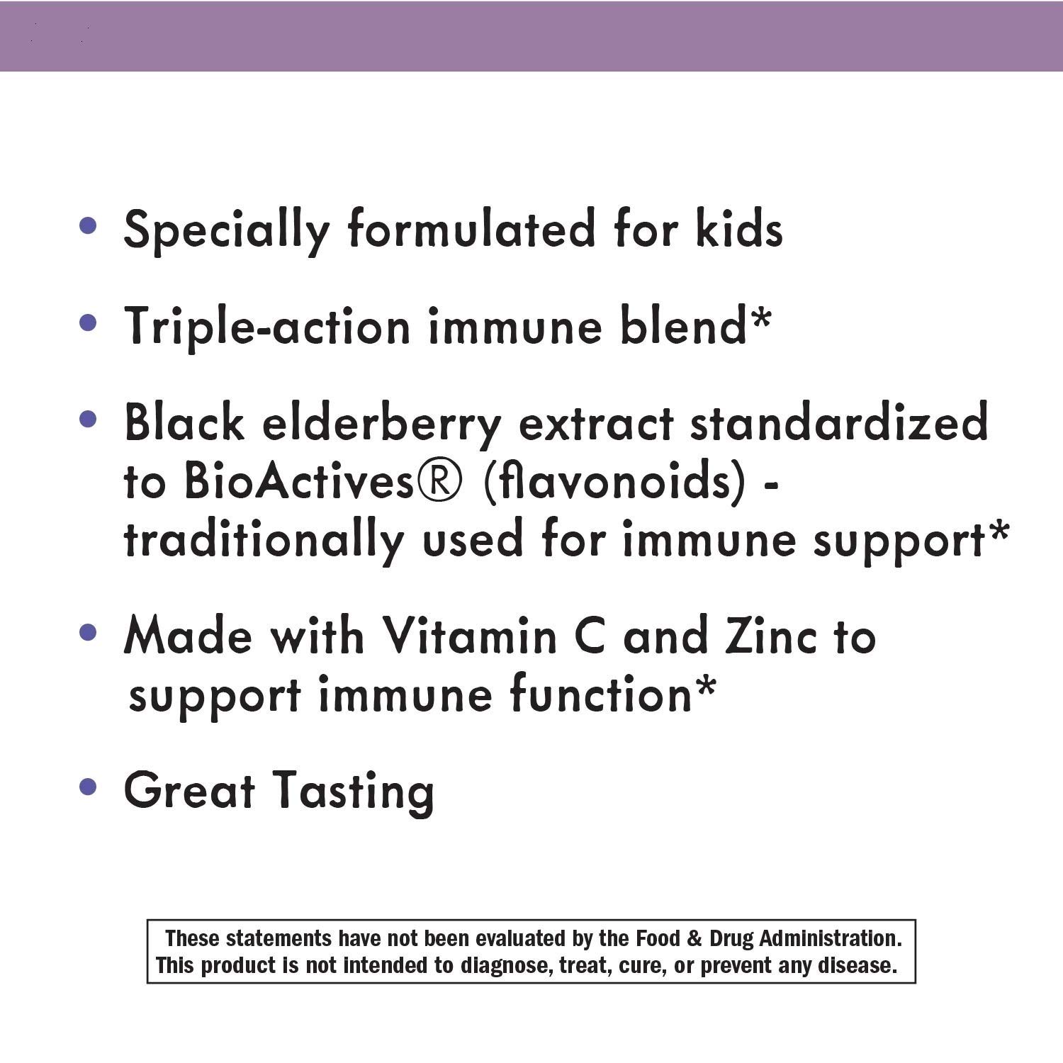 Nature's Way Sambucus Elderberry Immune Gummies for Kids - Immune Support with Black Elderberry Extract, Vitamin C & Zinc - 60 Count - Great for Daily Immune Boost & Cold Season Protection (Packaging May Vary)
