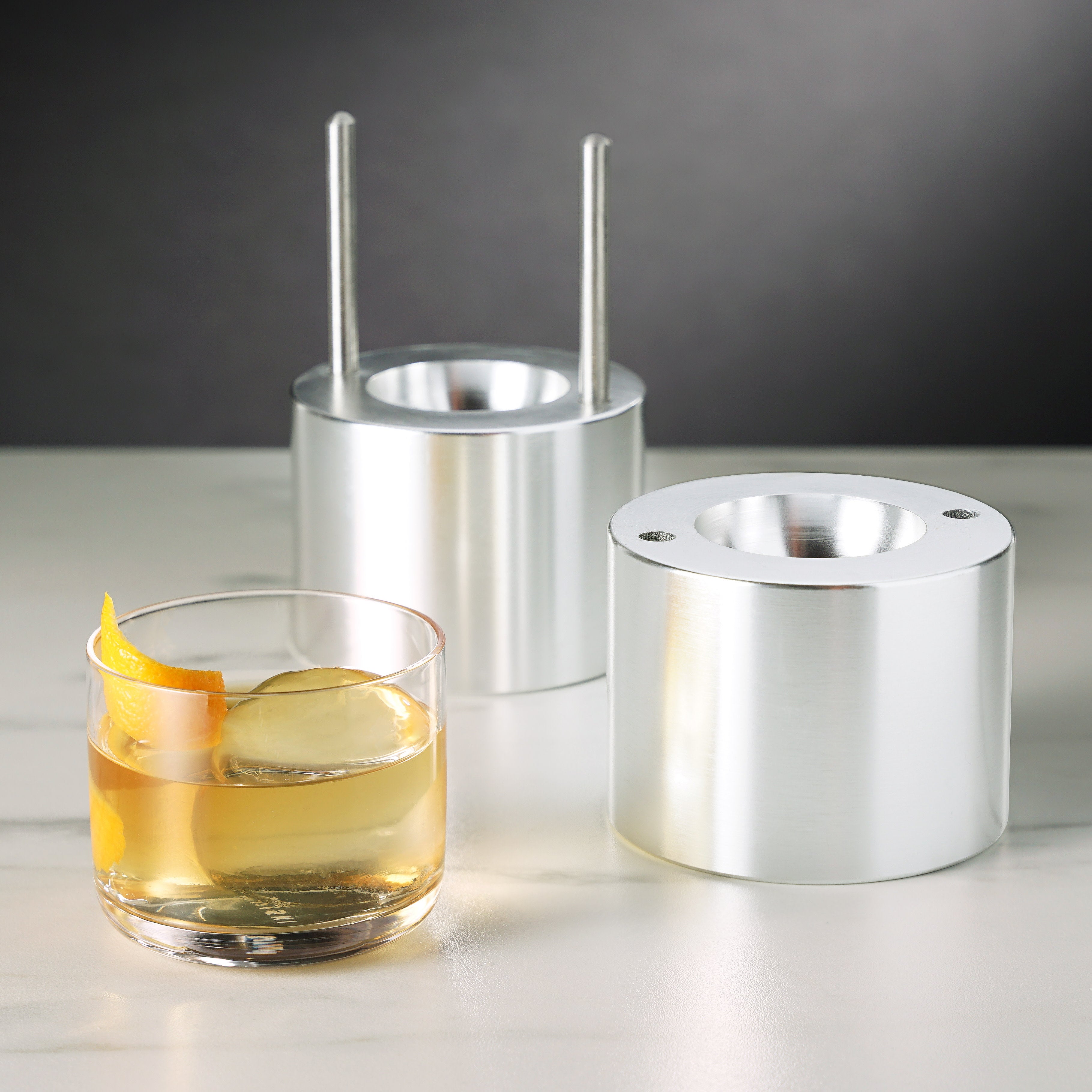 Premium 55mm Glacier Ice Ball Molds - Perfect for Whiskey, Cocktails & Chilling Drinks in Style
