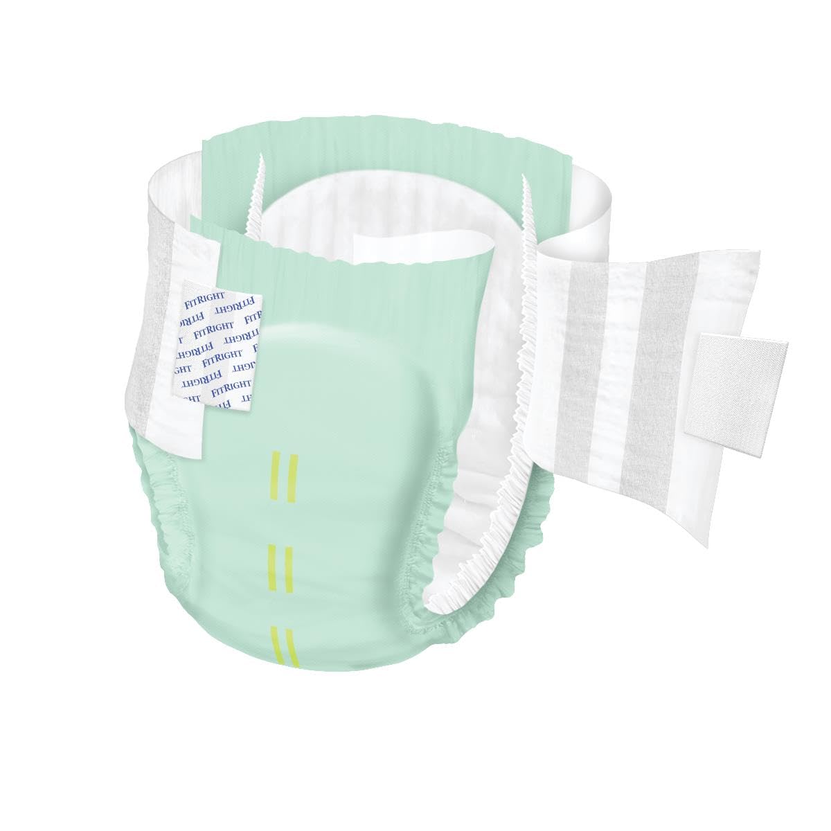 FitRight Stretch Ultra Adult Briefs - High Absorbency Incontinence Diapers with Tabs for Men & Women, Large/XL/2XL (51-70 Inch Waist), 20 Count (Pack of 4) - Ideal for Overnight Protection, Post-Surgery Care, and Active Lifestyles