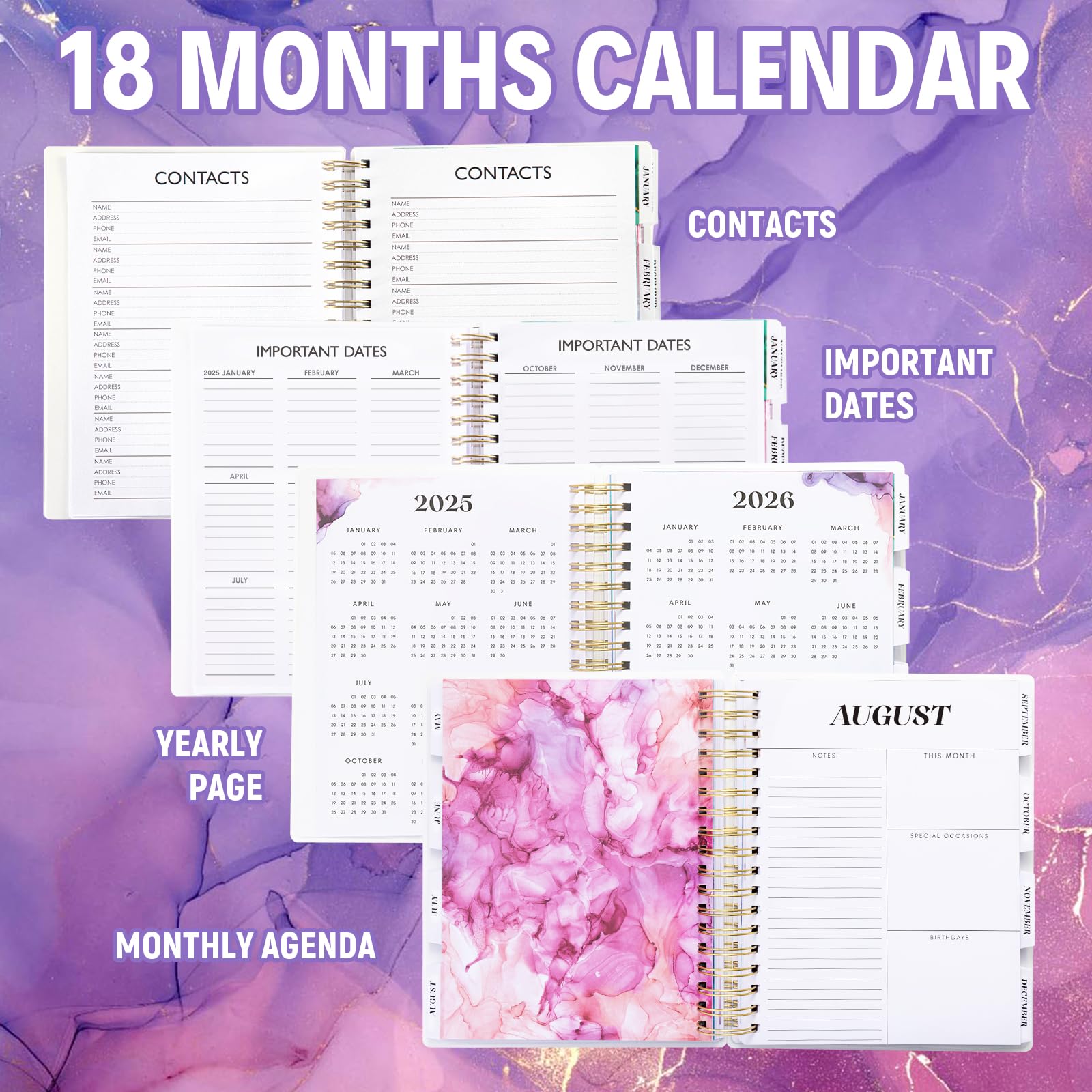 2025-2026 Academic Planner - 18 Month Large 7.9