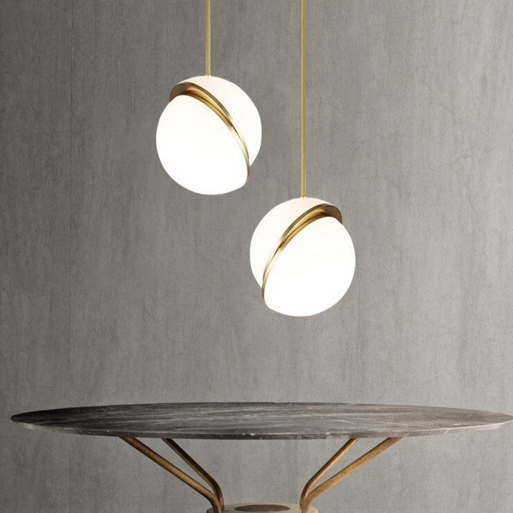 Modern White Glass Ball Bubble LED Pendant Lights - Stylish Ceiling Lighting for Dining Room, Kitchen, Bedroom & Living Room Decor