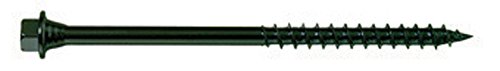 Fastenmaster 6-Inch Steel Hex Head Screws - 12-Pack for Woodworking, Decking, and Heavy-Duty Construction Projects