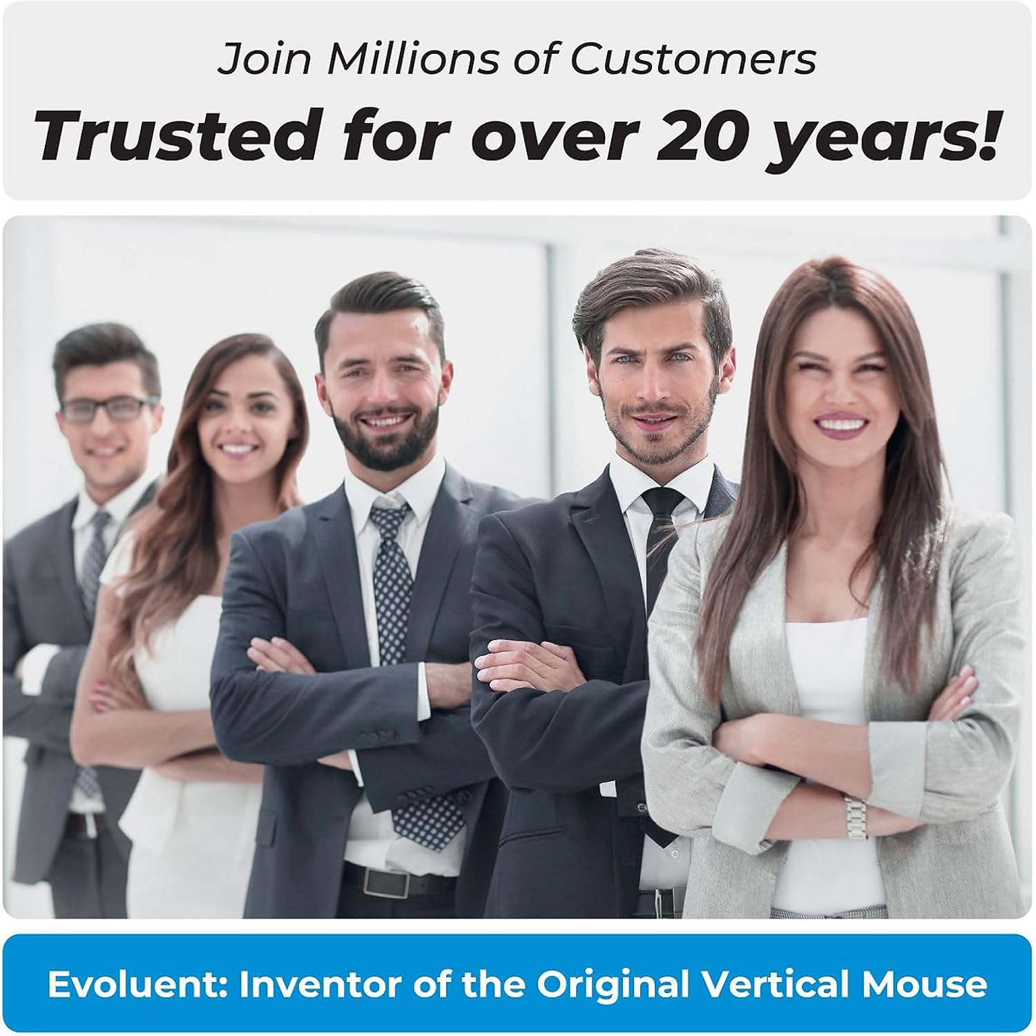 Evoluent VerticalMouse VMDM Right-Handed Ergonomic Wired Mouse - Original Brand Since 2002 - Perfect for Office Work, Computer Use & Reducing Wrist Pain