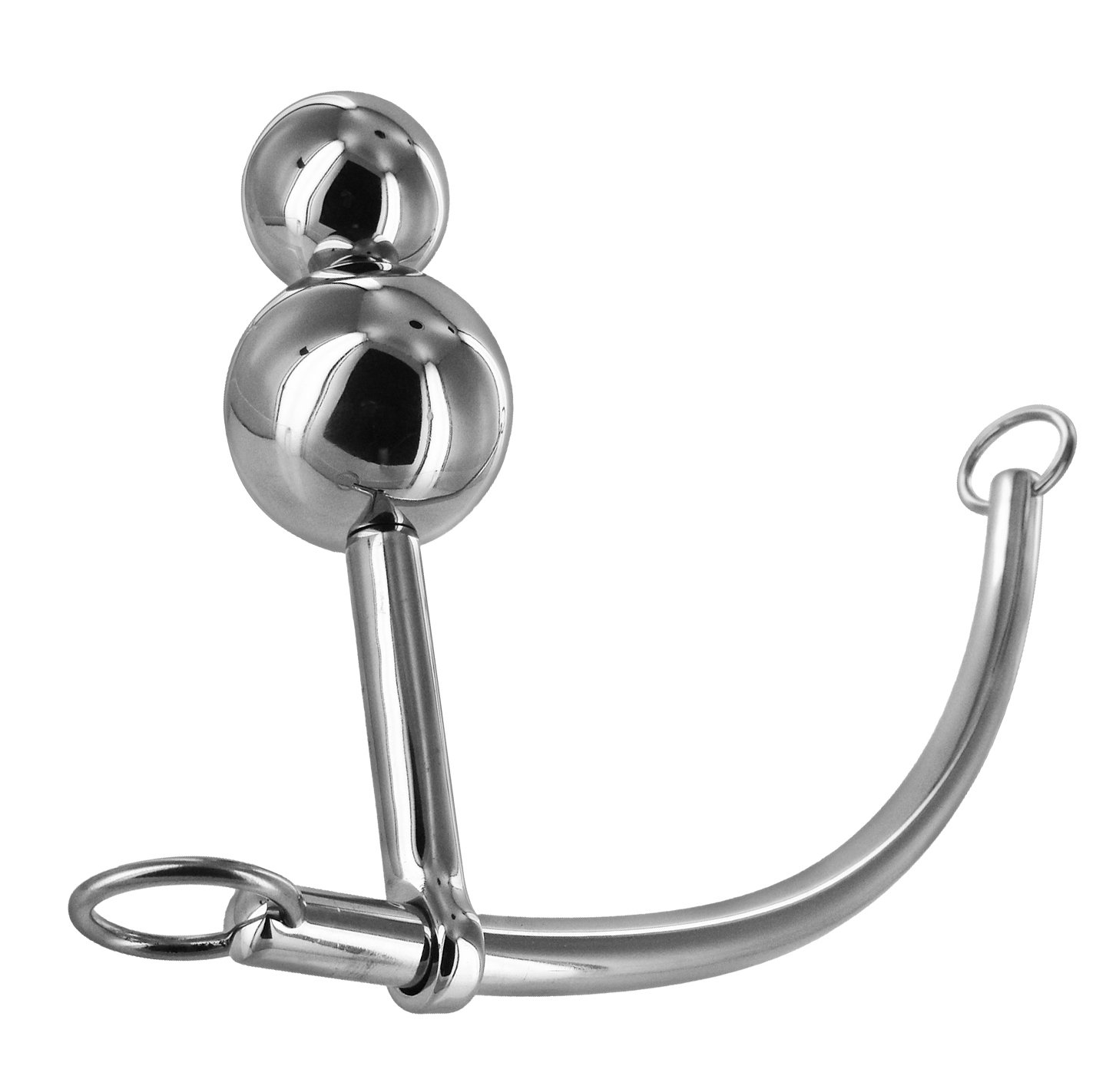 Premium Master Series Duosphere Anal Plug with Bondage Hook - Comfortable & Safe for Beginners & Experts - Perfect for BDSM, Couples Play & Solo Exploration