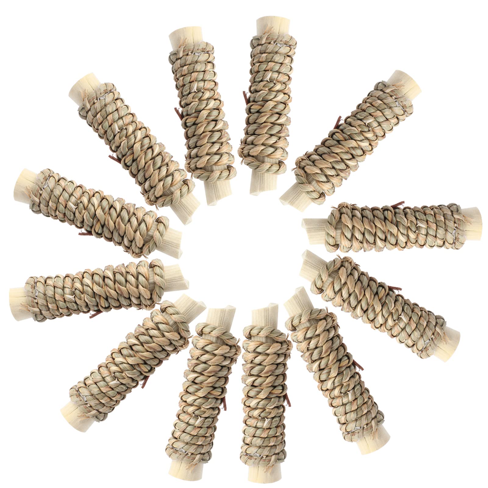 Balacoo 2-Pack Natural Wooden Hamster Chew Toys - Small Animal Teething & Foraging Toys for Hamsters, Chinchillas, Puppies & Parrots - Safe Biting & Grinding Orb for Pet Dental Care & Cage Enrichment