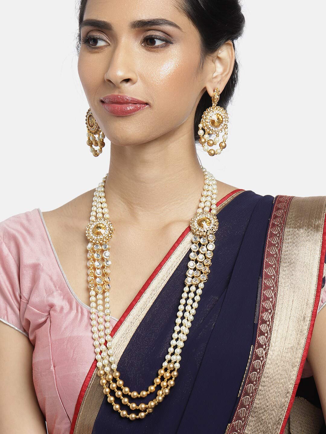 Elegant Indian Traditional Wedding Jewelry Set - Necklace & Earrings for Women | Perfect Gift for Brides, Festivals & Special Occasions