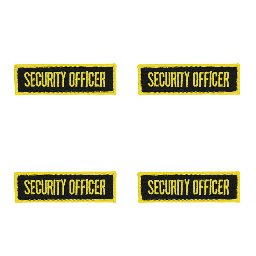 Security Officer Embroidered Iron-On Sew-On Patches with American Flag USA Design - Perfect for Uniforms, Hats, Bags & DIY Crafts