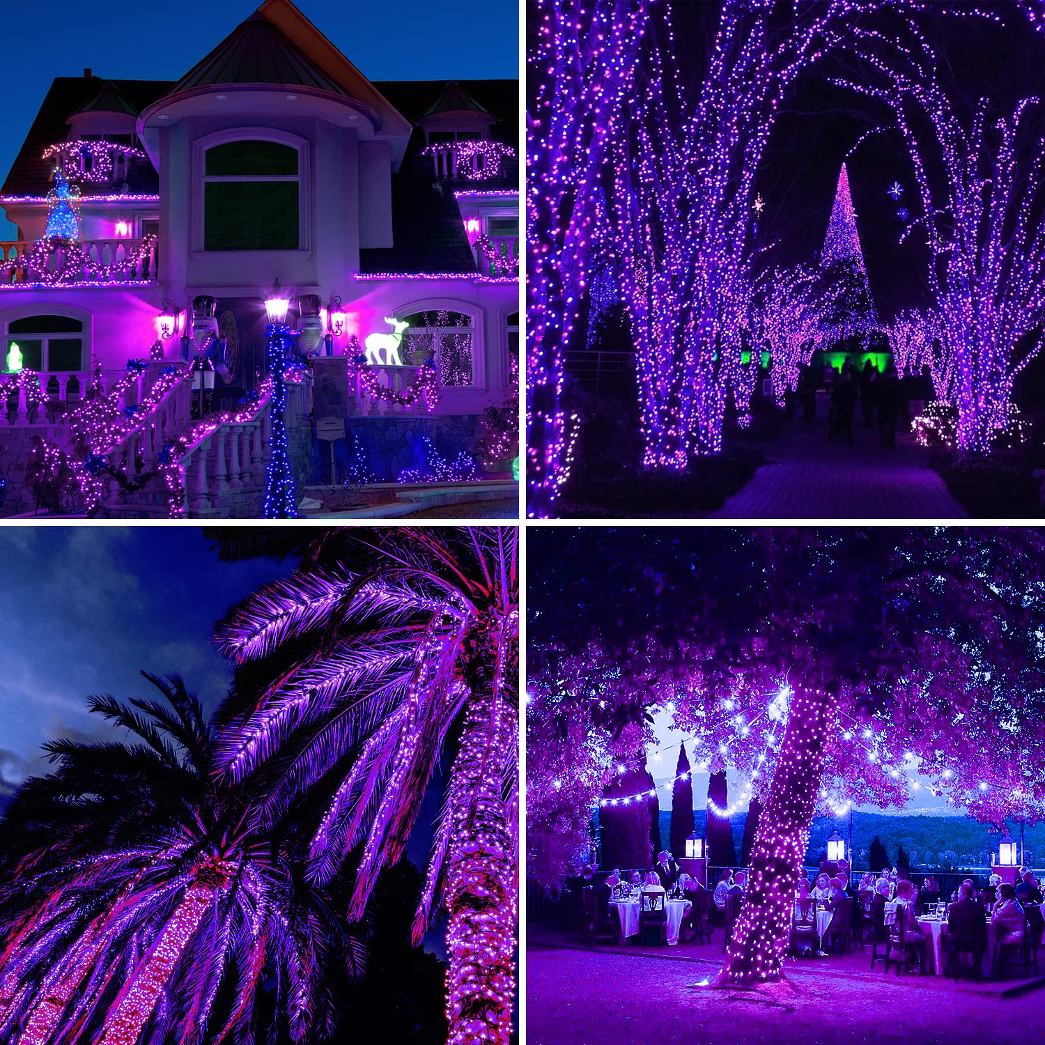 Upgraded 100 LED Solar Fairy Lights, 2 Pack 33ft Waterproof - Outdoor Garden Decor