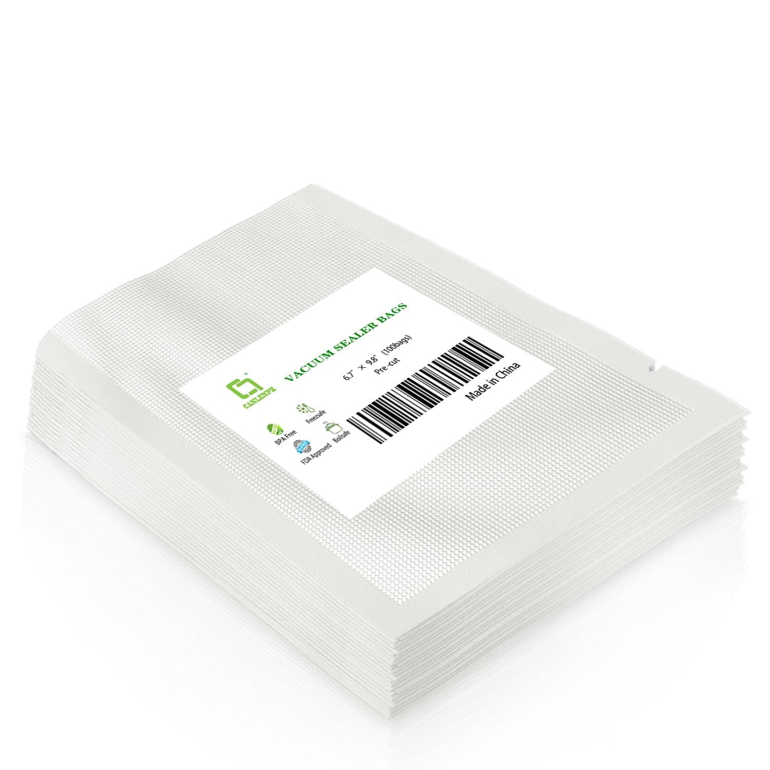 Premium 6.7x9.8 Inch Vacuum Sealer Bags - Heavy Duty Food Storage Bags for Meal Prep, Snacks, Fruits & Nuts | Freezer, Boil & Steam Safe | Commercial Grade Sealable Bags (Clear) - Perfect for Sous Vide, Freezing, Meal Prepping & Long-Term Food Preservation