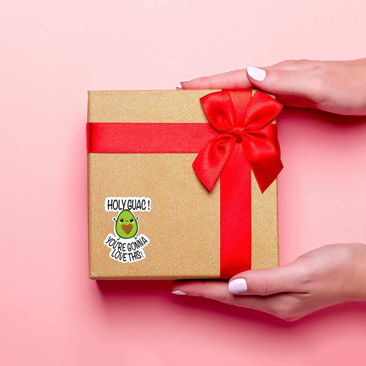 Littlefa Cute Avocado Stickers - 500 PCS Handmade Funny Small Business Stickers for Baby Showers, Holy Guac You're Gonna Love This! Perfect for Scrapbooking, Laptop Decoration & Water Bottle Customization