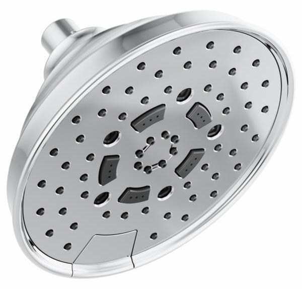 Brizo 87495 PC 7-Function Classic Round H2OKinetic Shower Head - 1.75 GPM Chrome Finish | High Pressure Water Saving for Bathroom, Spa, and Luxury Home Use