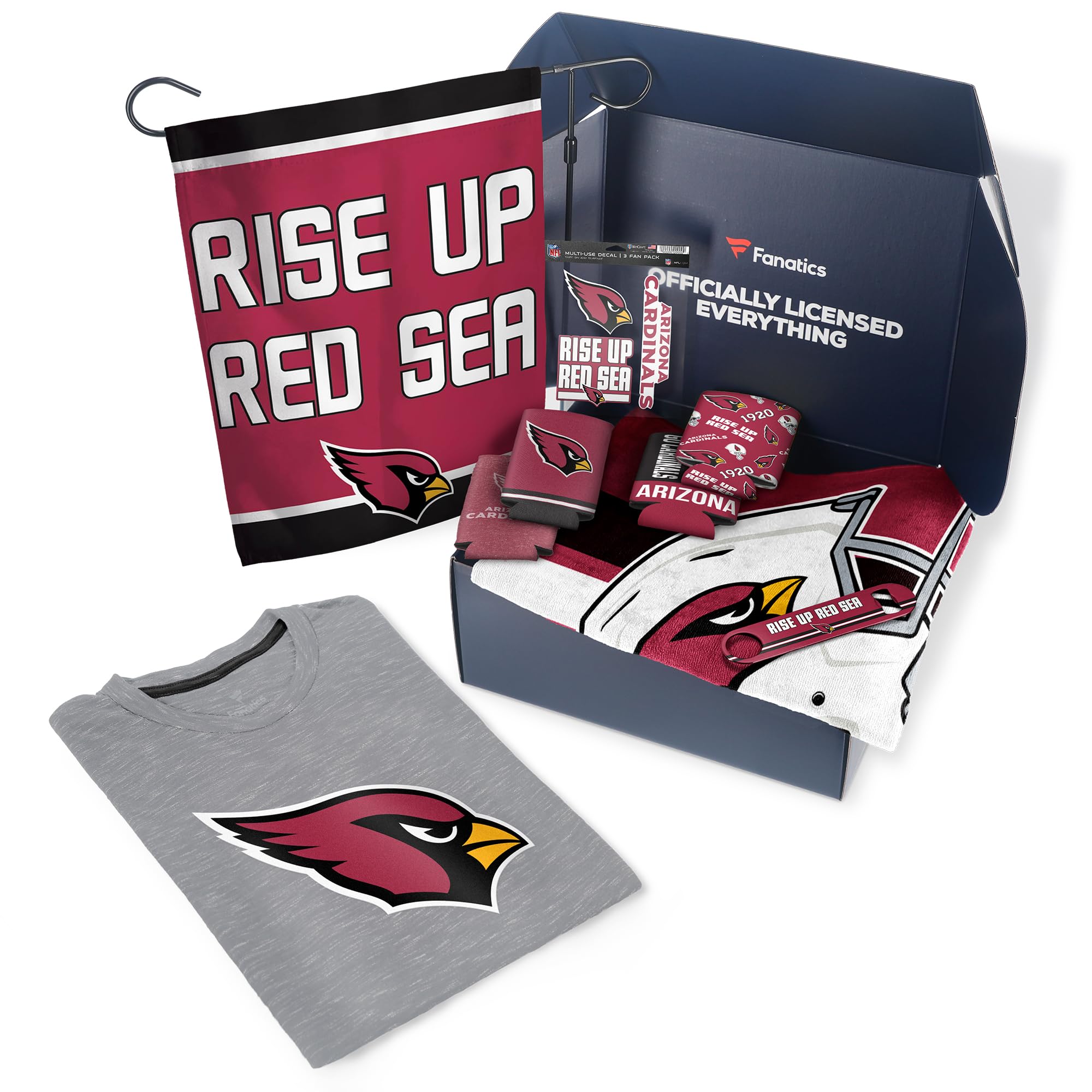 Fanatics NFL Pack Tailgate Game Day Essentials T-Shirt Gift Box - $107+ Value - Perfect for Football Parties, Tailgating & Gameday Celebrations