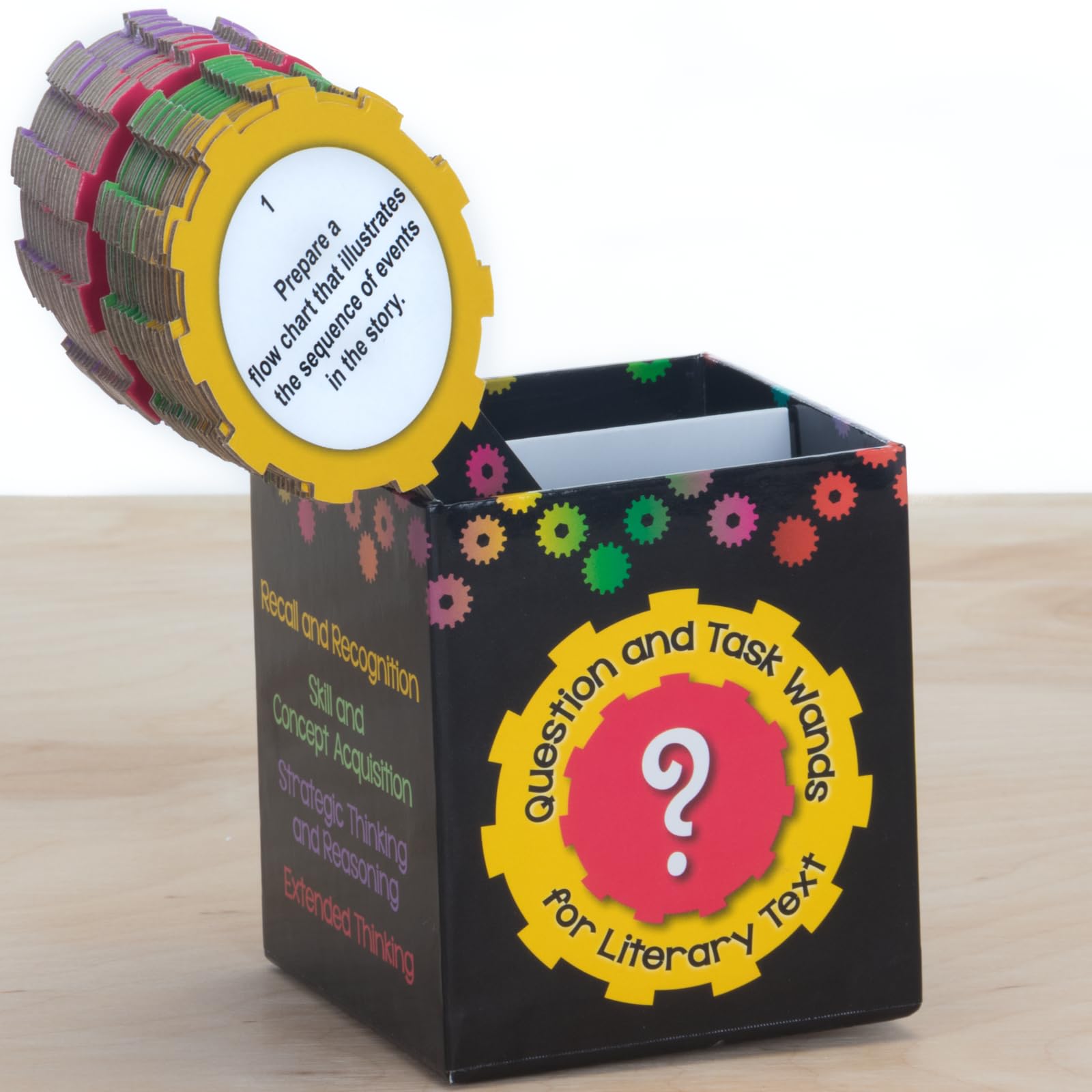 Reading Comprehension Question & Task Wands for Literary Texts - Set of 32 Educational Wands for Classroom Learning & Reading Activities | Perfect for Elementary School Teachers & Homeschooling