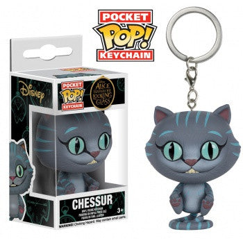 Disney Alice Through the Looking Glass Chessur Pocket Pop! Vinyl Keychain - Cute Collectible Figure for Backpacks, Gifts & Disney Fans