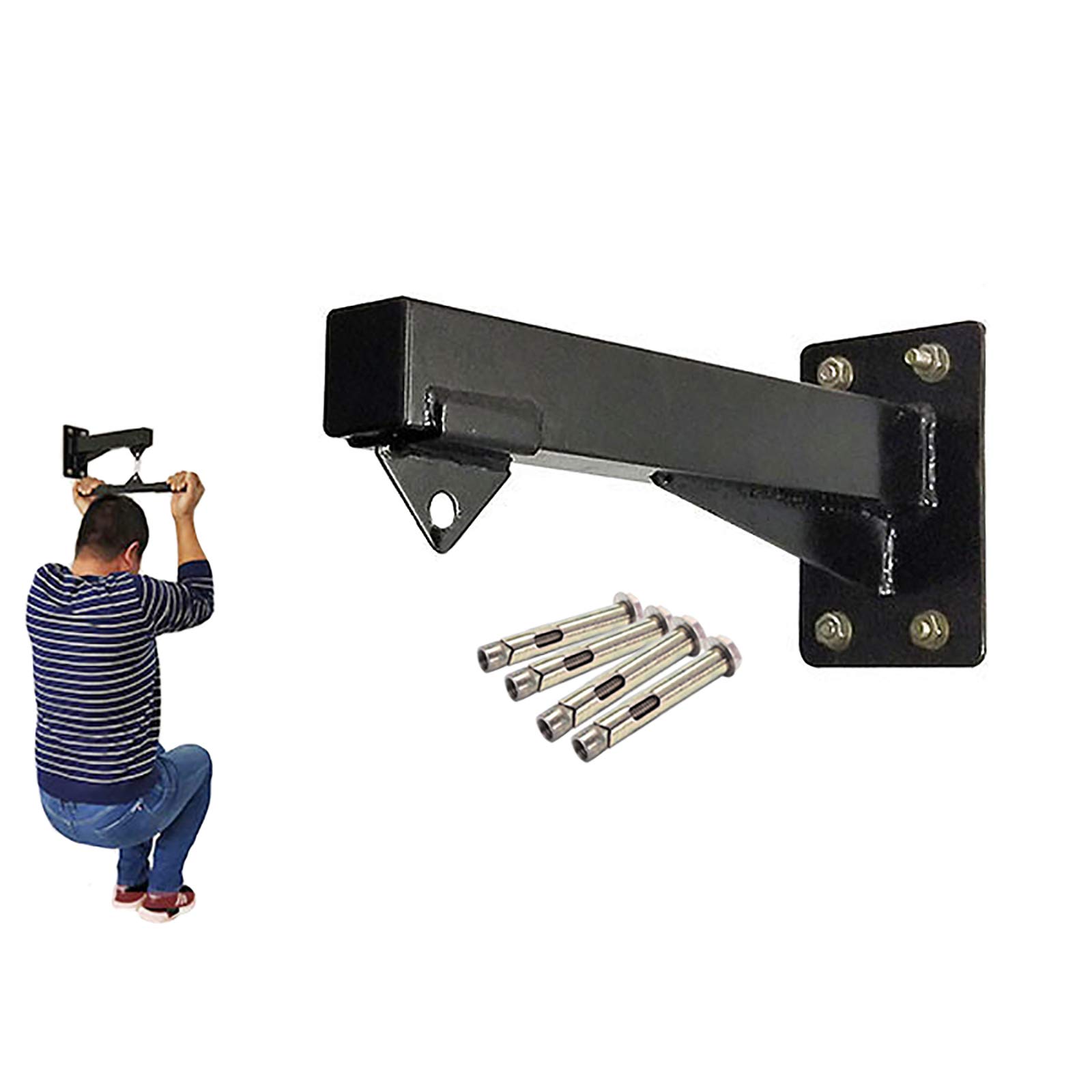 Heavy Duty Wall Mount Punching Bag Bracket with Screws - Boxing Bag Hanger & Cable Pulley System - Home Gym Fitness Equipment for Boxing, MMA, and Strength Training