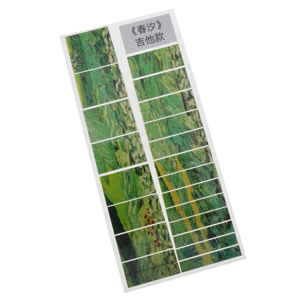 Premium Guitar Fretboard Inlay Stickers - Decorative Fret Markers for Bass, Acoustic & Ukulele - Self-Adhesive Spring Design - Perfect for DIY Guitar Customization & Music Lessons
