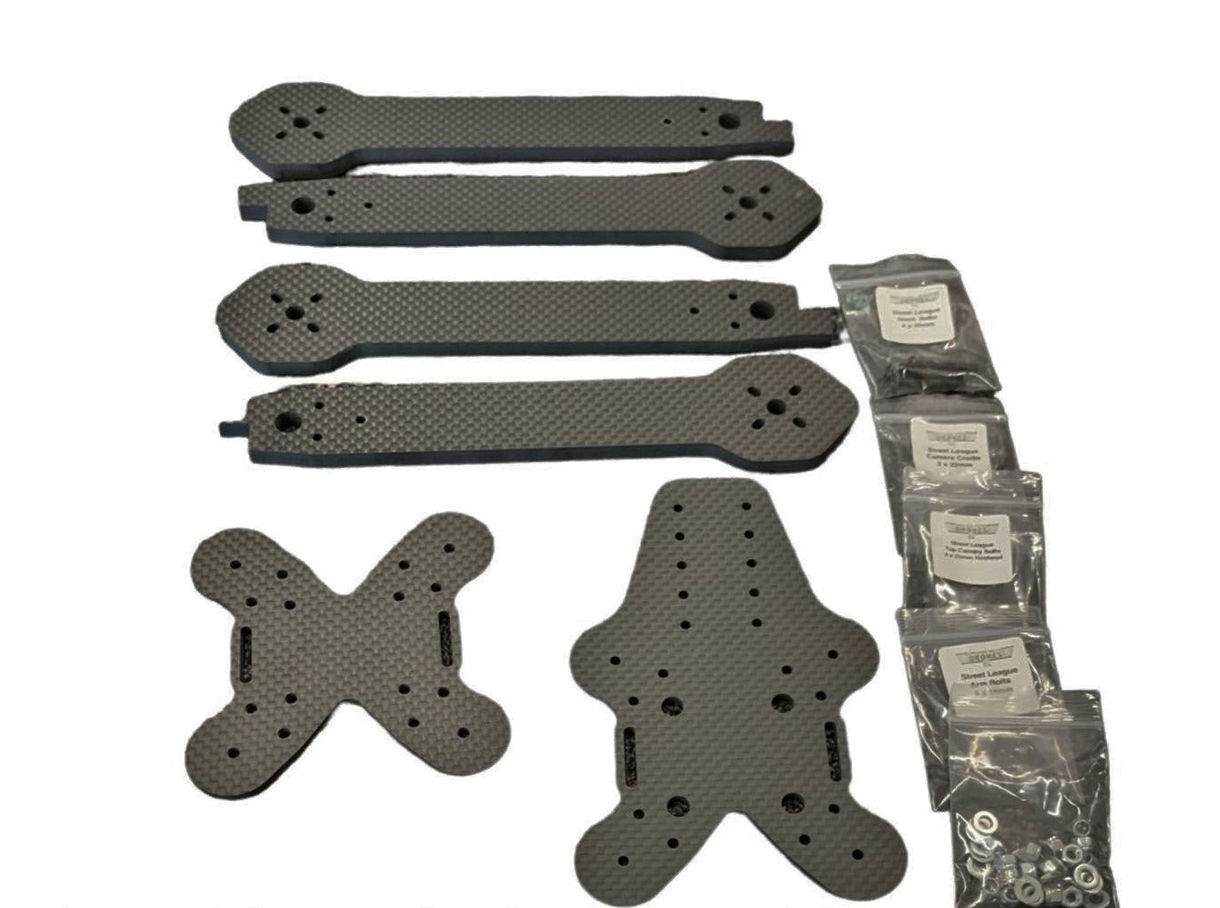Street League 7-Inch Carbon Fiber Skateboard Frame Kit with Screws - Perfect for Skateboard Upgrades & DIY Repairs