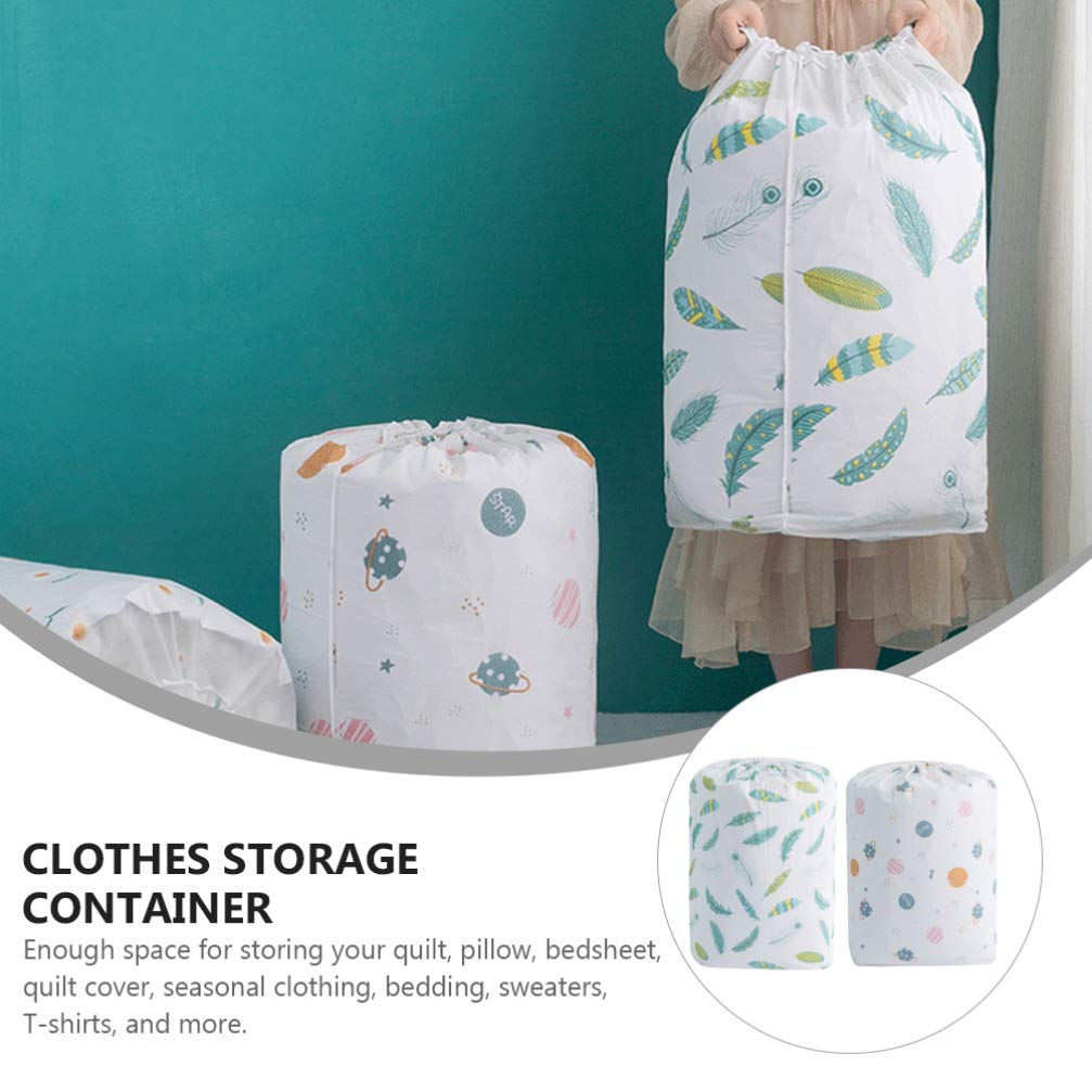 2-Pack Cabilock Large Drawstring Storage Bags for Clothes, Quilts & Comforters - Durable Gym & Travel Organizer for Camping, Blankets & Home Storage