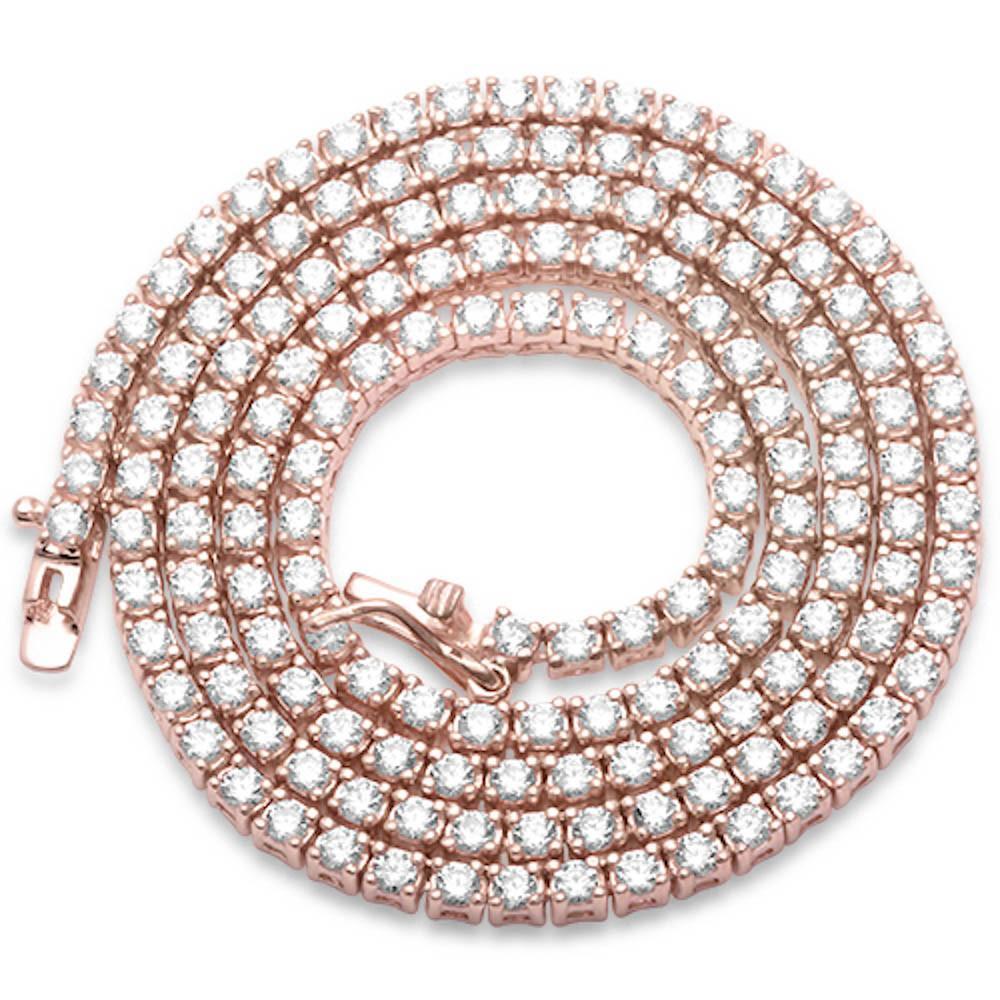 2.5MM CZ Tennis Necklace .925 Sterling Silver 17-24 Inches Adjustable Length for Women | Elegant Gift for Brides, Anniversaries & Special Occasions