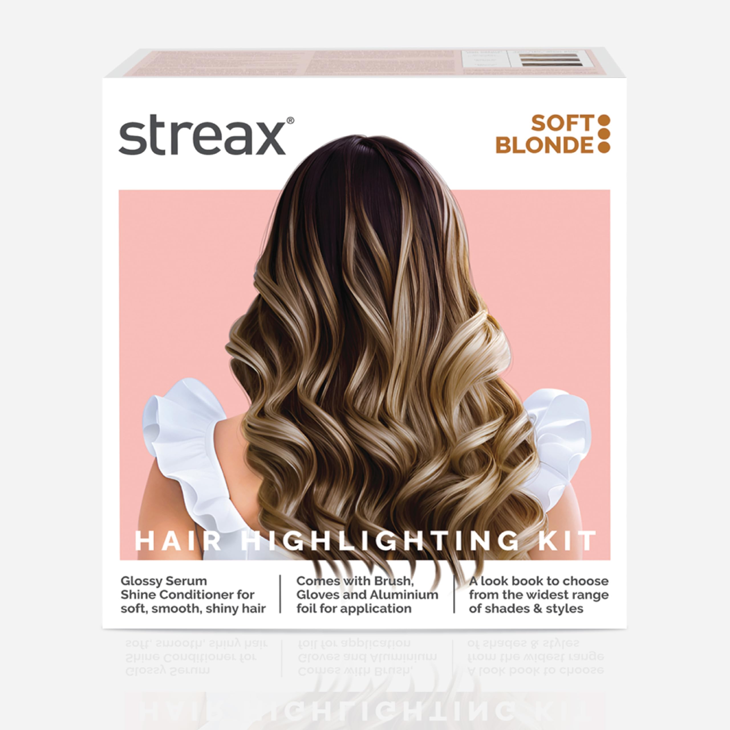 Streax Hair Color Highlight Kit for Blonde & Soft Blonde - 1 Pack with Walnut & Argan Oil | DIY Hair Dye for Women | Vibrant, Long-Lasting Color | Perfect for Home Use, Salon-Quality Results, Parties & Special Events
