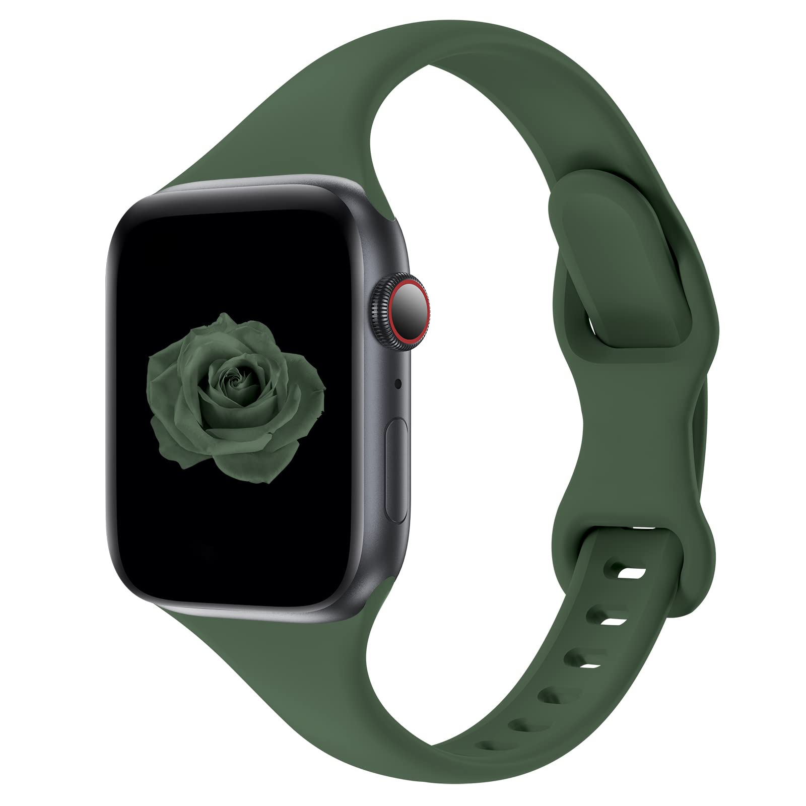 Acrbiutu Compatible Apple Watch Bands 38mm 40mm 41mm 42mm 44mm 45mm 49mm - Slim Thin Silicone Sport Strap Replacement for iWatch Series Ultra 8/7/6/5/4/3/2/1 SE - Perfect for Gym, Running, Swimming & Everyday Wear