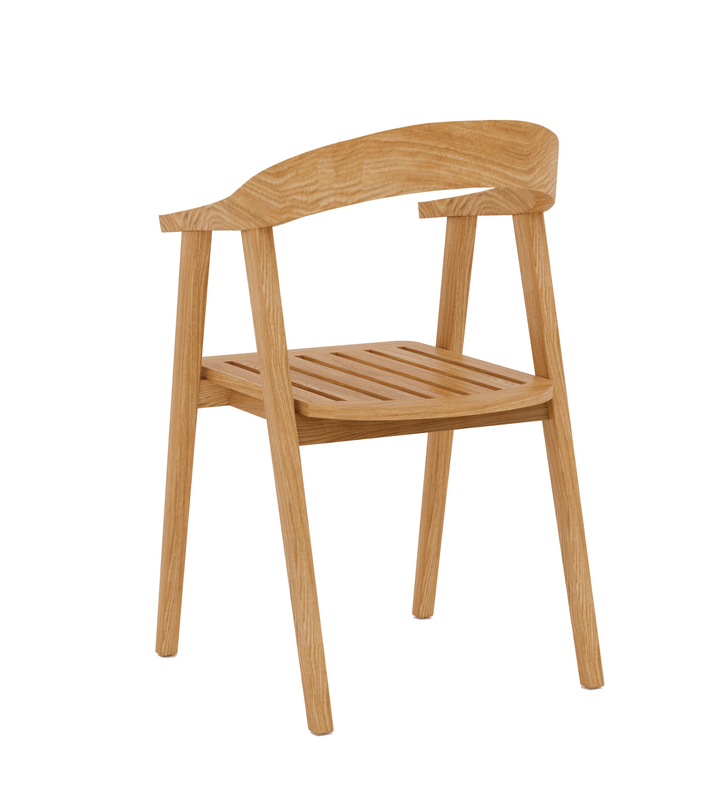 Premium Lechair Teak Outdoor Barrel Back Dining Armchair - Weather-Resistant Patio Furniture for Garden, Poolside & Backyard Dining Sets