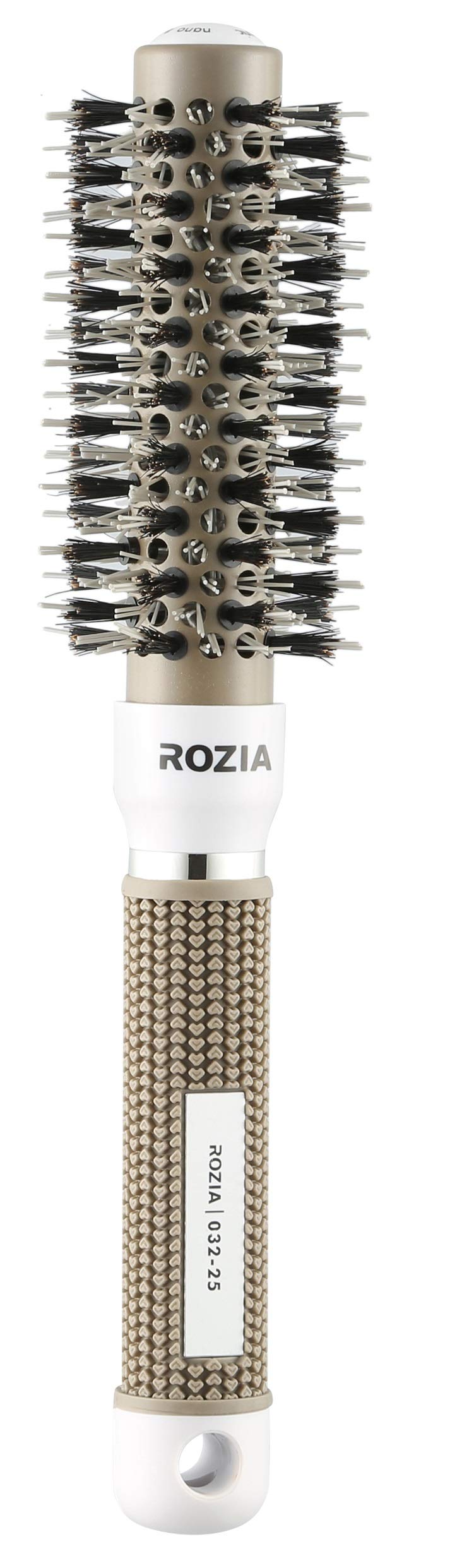 ROZIA Pro Round Hair Brush for Women - Natural Boar Bristle Blow Dry Brush for Styling, Volumizing & Healthy Hair (25mm) | Perfect for Salon-Quality Blowouts at Home