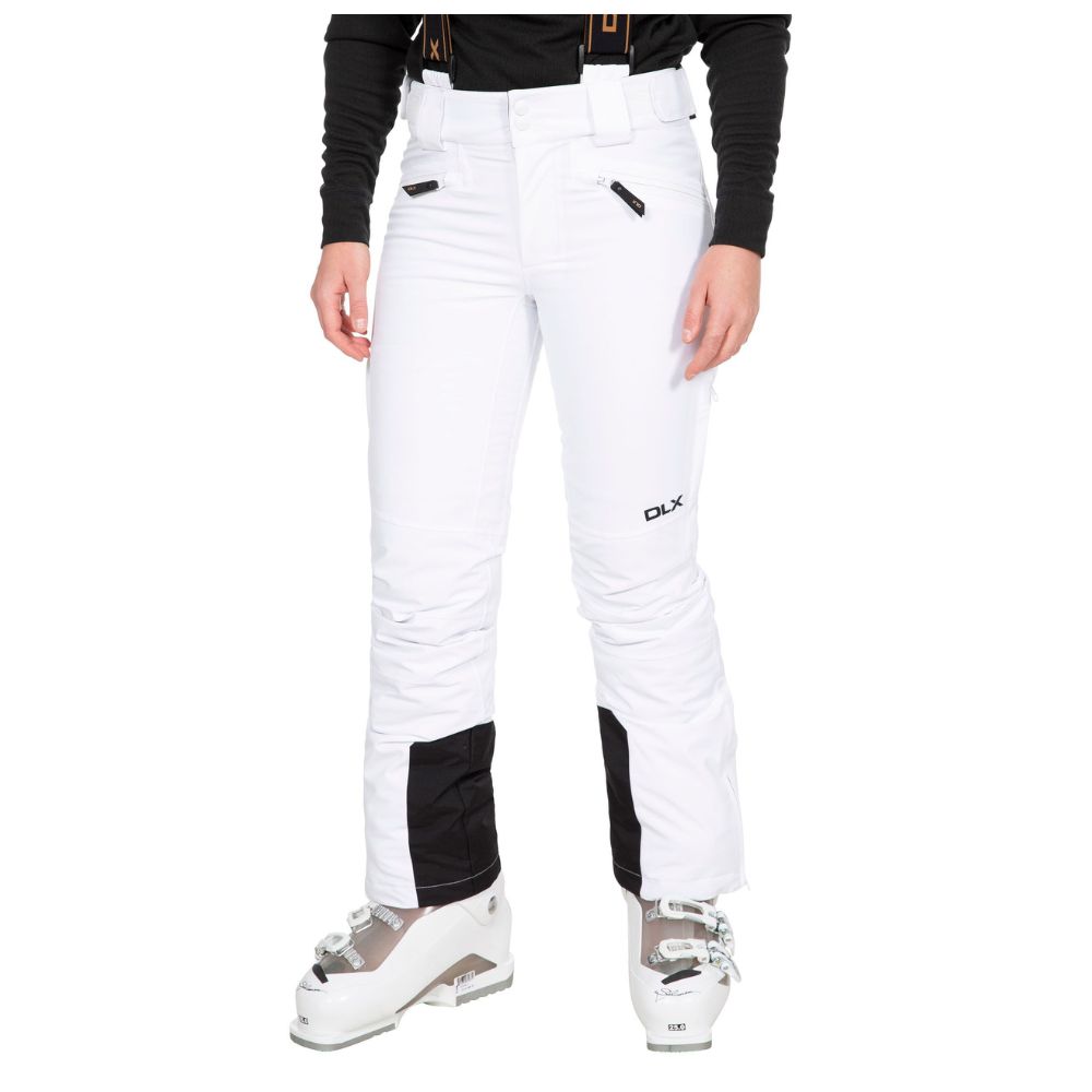 Trespass DLX Sylvia Women's Waterproof Ski Pants - White Size 16 | Winter Snow Sports, Skiing, Snowboarding & Cold Weather Activities