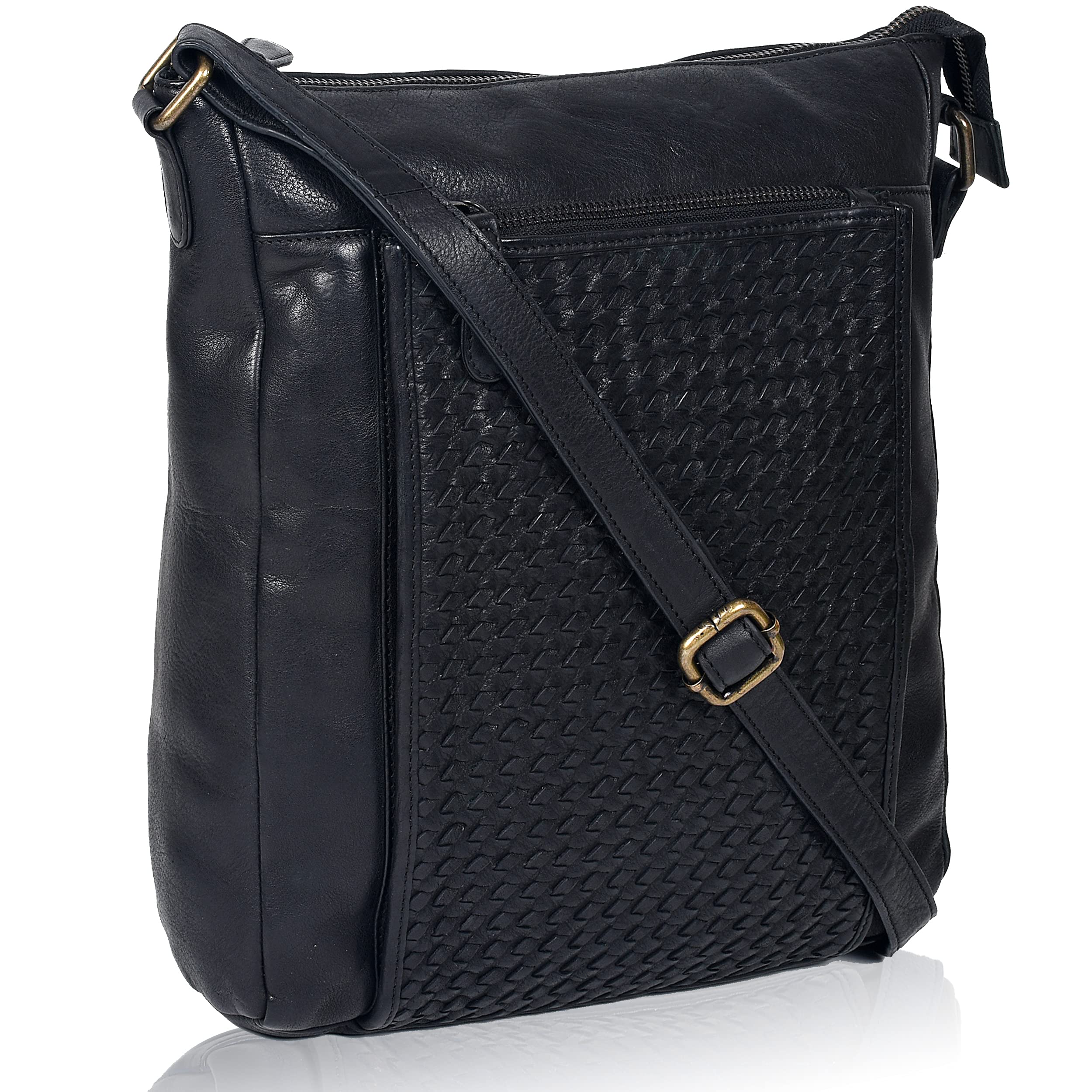 Vintage Leather Crossbody Bags for Women - Multi Pocket Shoulder Sling Purse & Handbag | Perfect for Travel, Shopping & Everyday Use