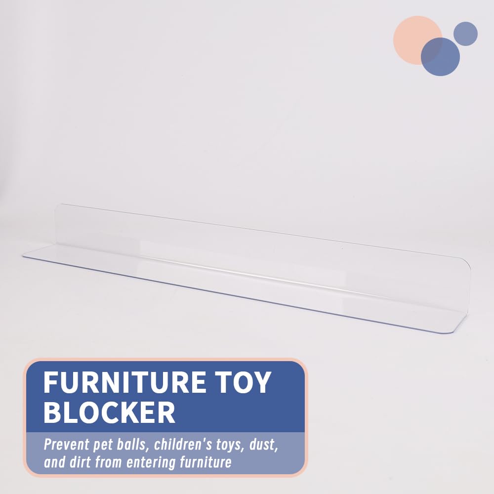 Under The Couch Blocker - Clear Furniture Gap Stoppers (5-Pack, 15.74