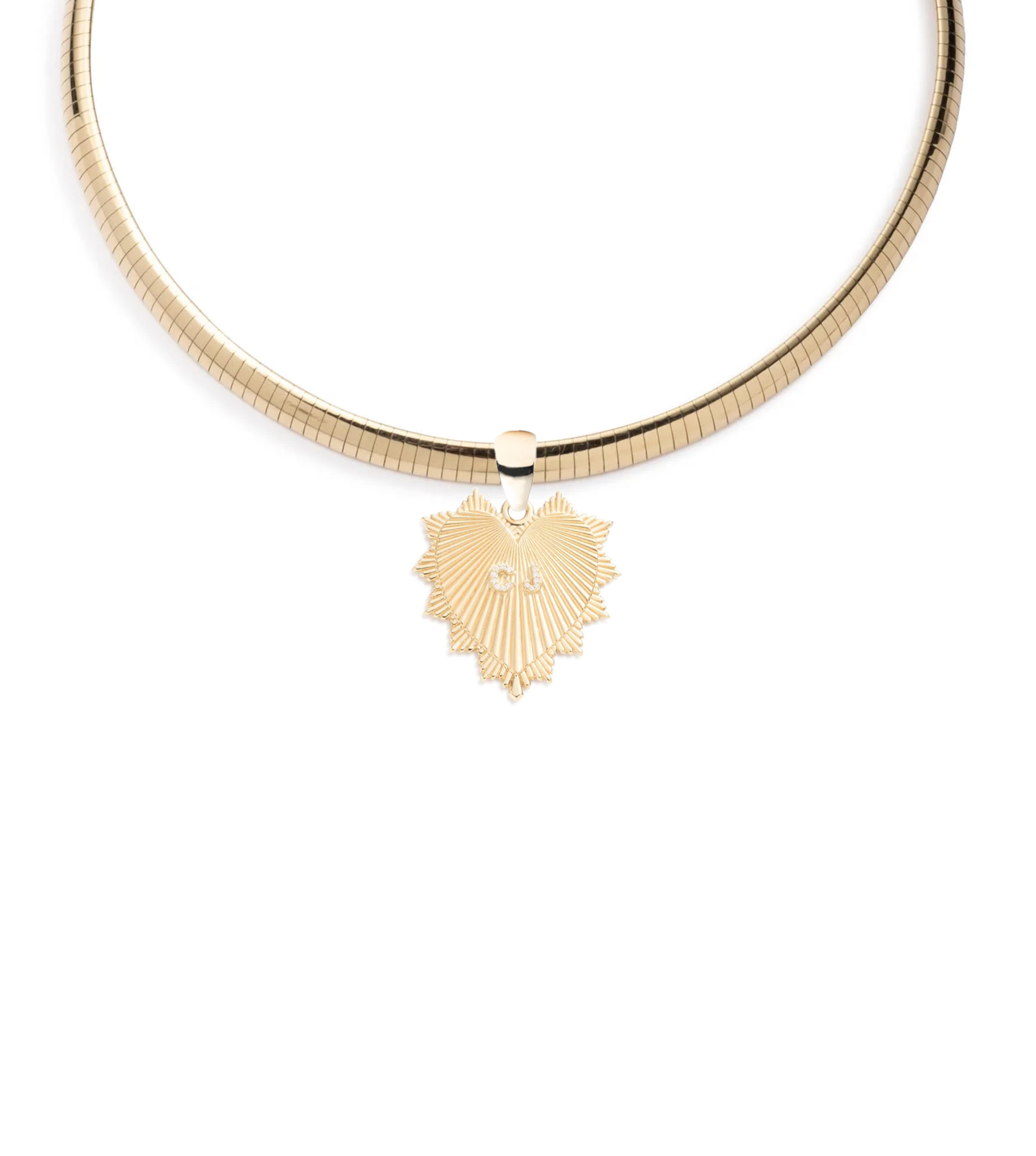 Custom Heart Love Token Necklace - Medium Sleek Collar Pendant for Women | Romantic Gift for Anniversary, Valentine's Day & Everyday Wear