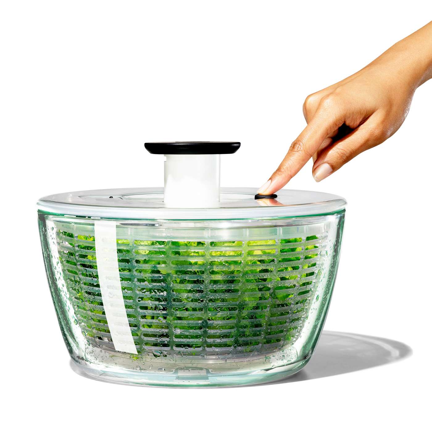 Premium Glass Salad Spinner - Large BPA-Free Kitchen Tool for Washing, Drying Greens & Herbs - Perfect for Fresh Salads, Meal Prep & Healthy Eating