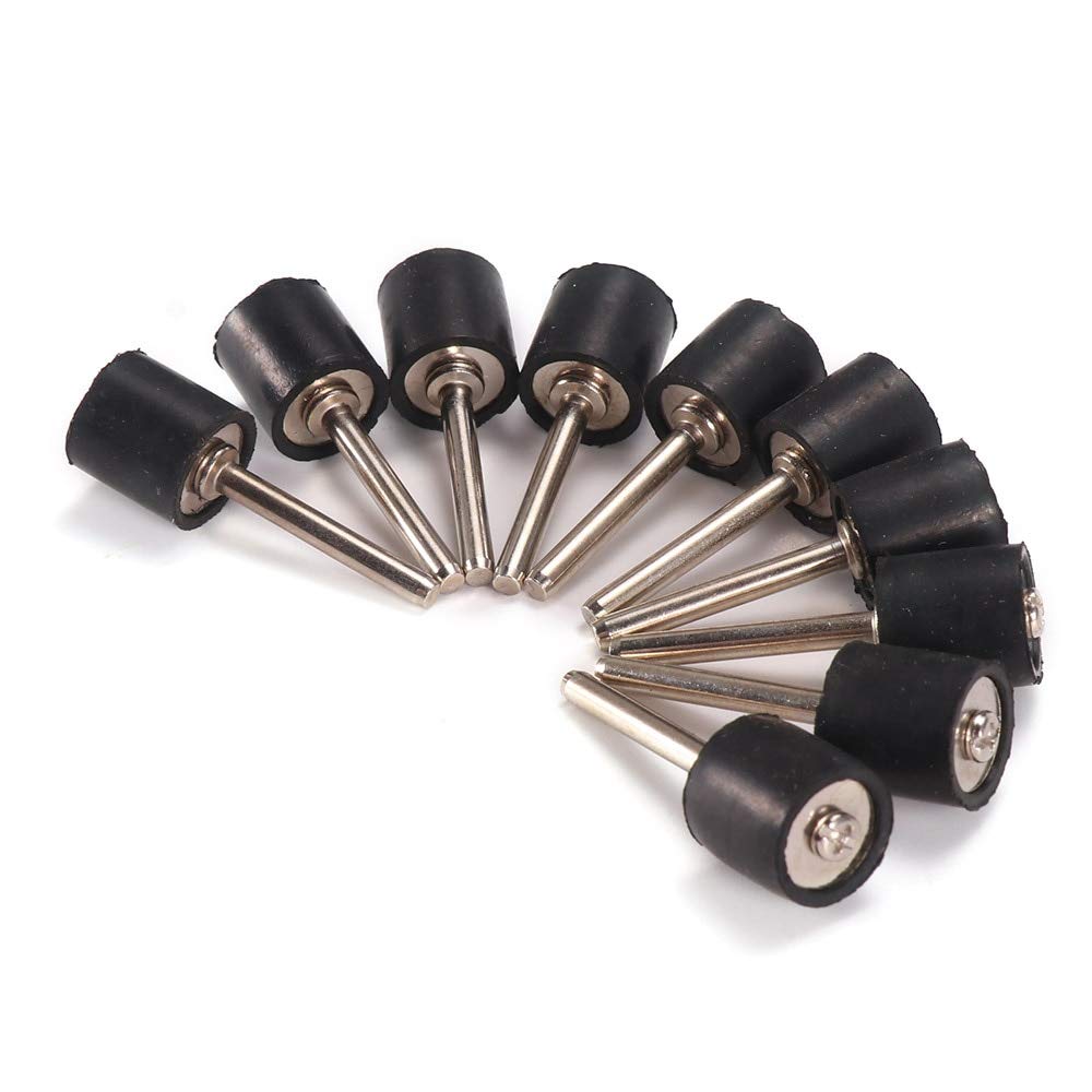 Docunah 10Pcs Drum Sanding Kit for Nails - 12 Point 7mm Mandrel Shank Sanding Bands, Electric Grinder & Drill Bit Abrasive Tools for Manicure & Pedicure - Perfect for Nail Salons & DIY Home Use