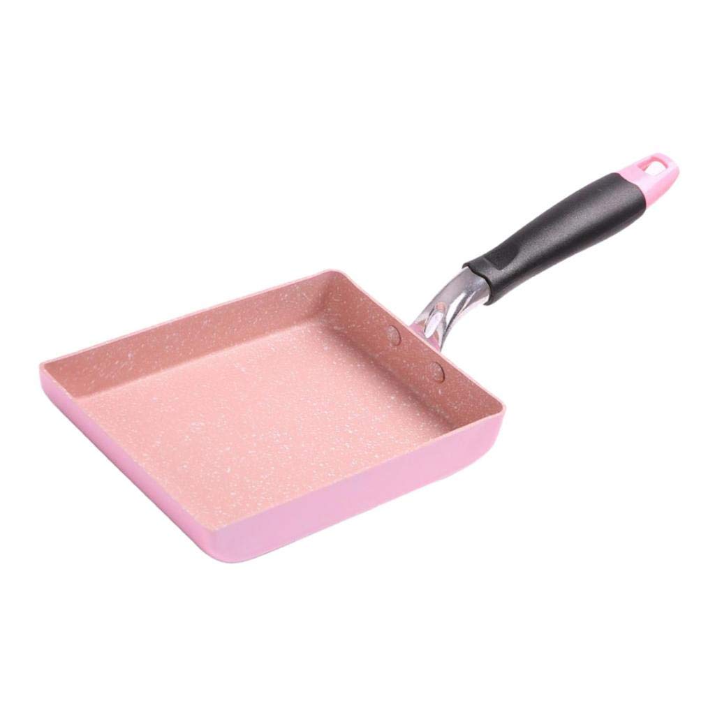 Non-Stick Japanese Omelette Pan with Durable Coating - Pink Tamagoyaki Frying Pan for Perfect Rolled Eggs | Ideal for Home Cooking, Breakfast, and Bento Box Preparation