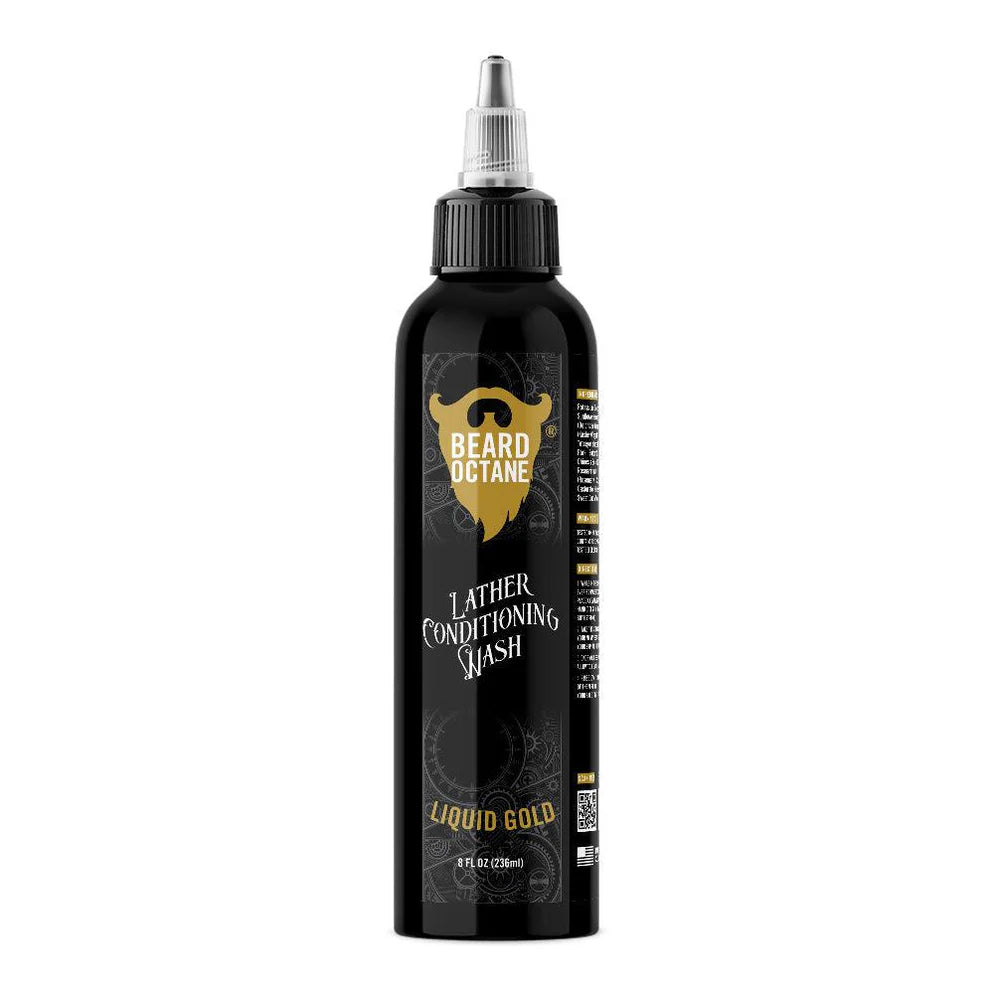 Beard Octane Liquid Gold Lather Conditioning Wash - Frankincense & Oud Scented Beard Shampoo & Conditioner for Men | Hydrating & Nourishing Formula | Perfect for Daily Grooming & Styling