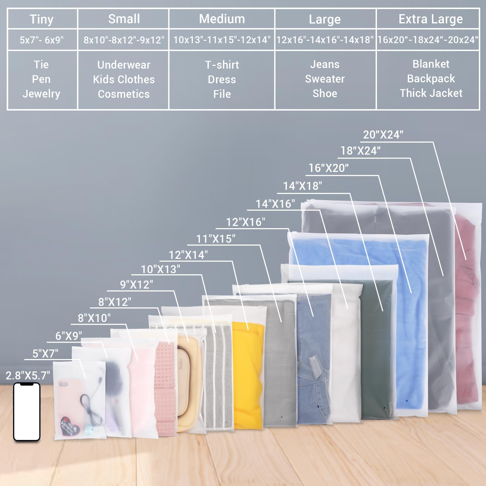 100 Pack 8x10 Inch Resealable Ziplock Plastic Bags for Swimsuits, Clothes, Bikinis & Underwear - 3 Mil Thick Storage Bags with Zipper for Small Business Packaging & Travel Organization | Perfect for Retail Stores, Laundry Storage & Vacation Packing