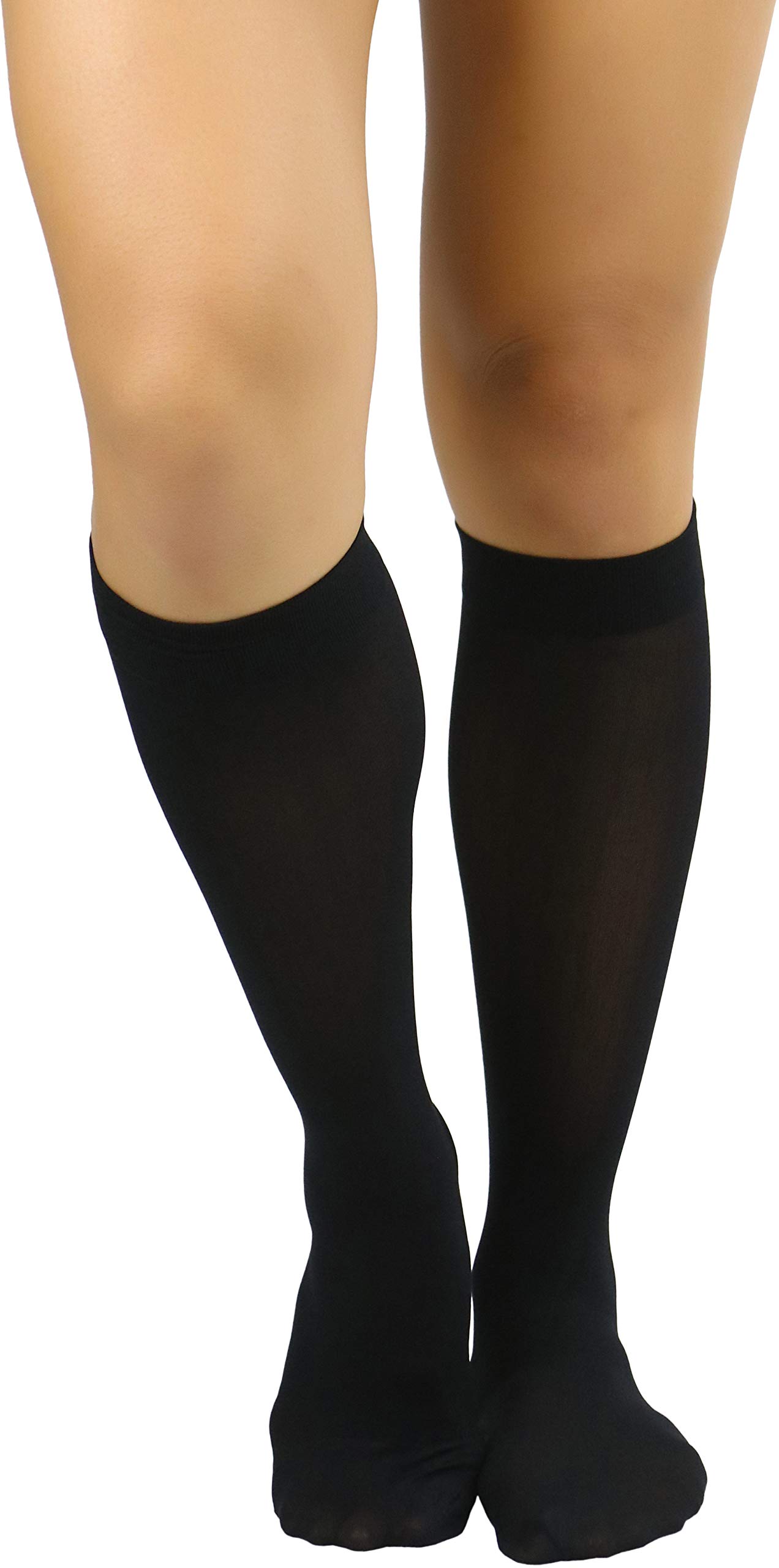 ToBeInStyle Women's Fashion Opaque Nylon Knee High Socks - Comfortable & Stylish Winter Socks for Boots, Office Wear & Casual Outfits