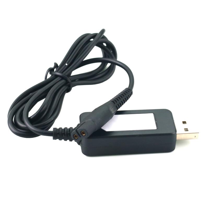 Philips One Blade Replacement Charger 4.3V USB Charging Cable - Compatible with Philips Norelco OneBlade QP2520, QP2620, A00390, QG3320, RQ320, RQ328, RQ330, RQ331, RQ338, RQ350 & Series 1000 - Perfect for Travel, Gym & Home Grooming