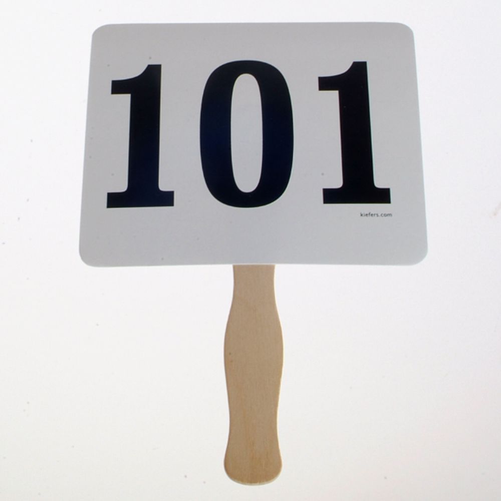 Colorful Numbered Bid Paddles - 100 Pack for Auctions, Bingo & Classroom Games - Durable Plastic Bidding Paddles with Clear Numbers for Auctioneers, Teachers & Event Planners