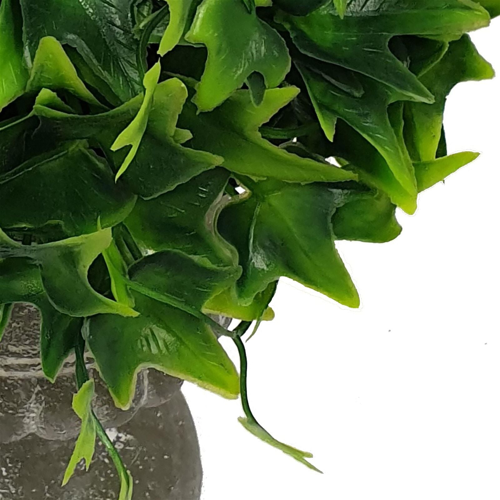 24cm Artificial Shrub in Shaped Vase - Realistic Fake Plant by Criterion - Perfect for Home Office Decor, Living Room Centerpiece & Wedding Table Arrangements