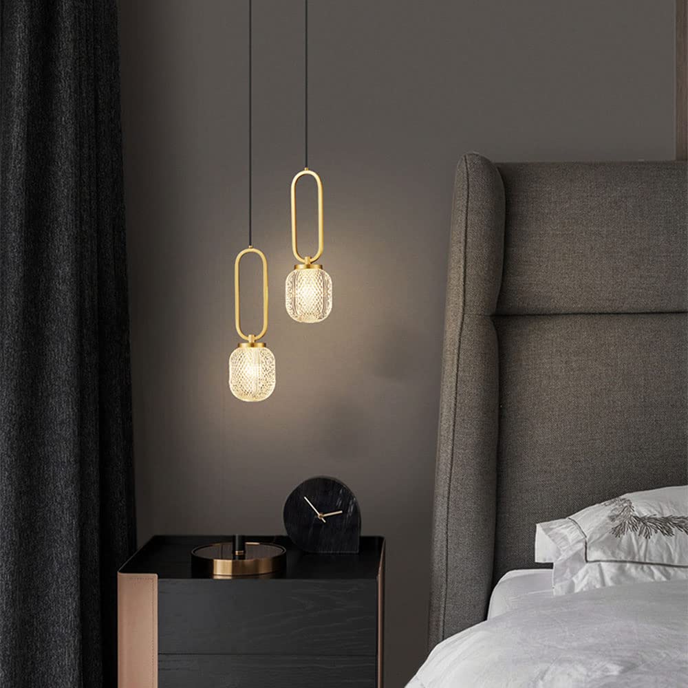 Wdpinpan Full Copper Crystal Chandelier - Modern Nordic Style Dimmable Pendant Lighting Fixture for Dining Room, Living Room & Bedroom | Luxury Ceiling Light with Creative Design
